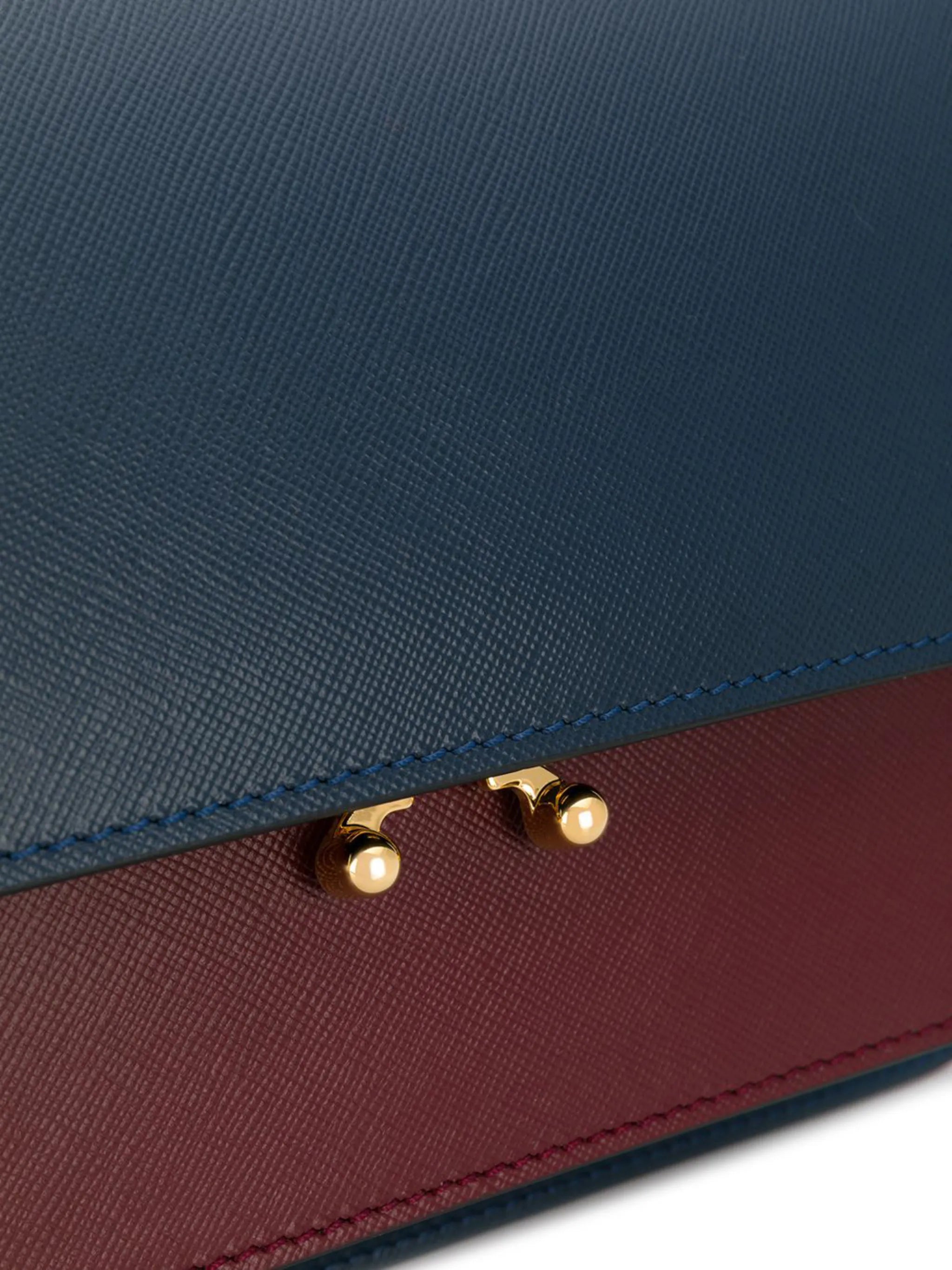 Trunk leather shoulder bag