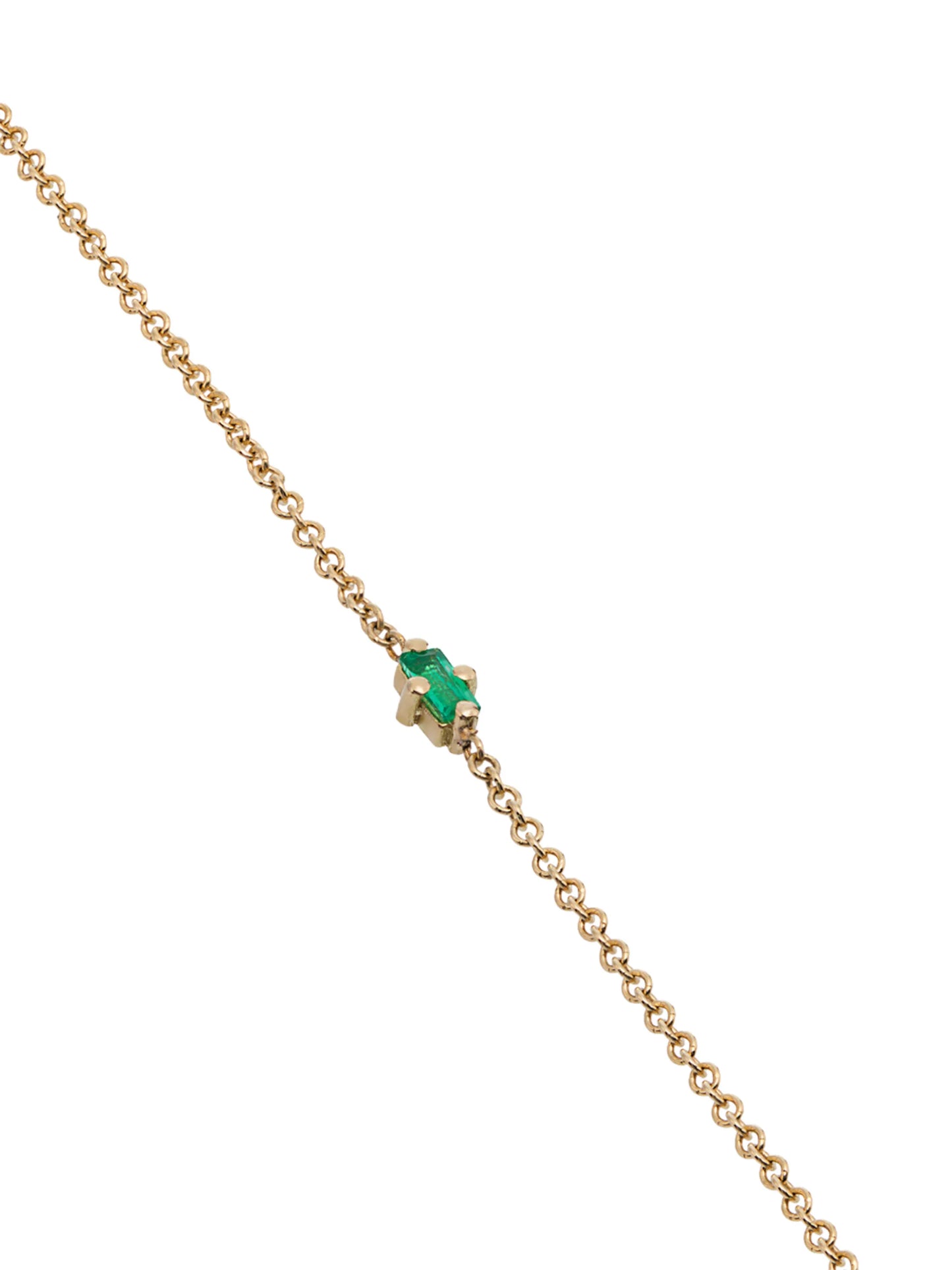 14kt yellow gold floating emerald necklace