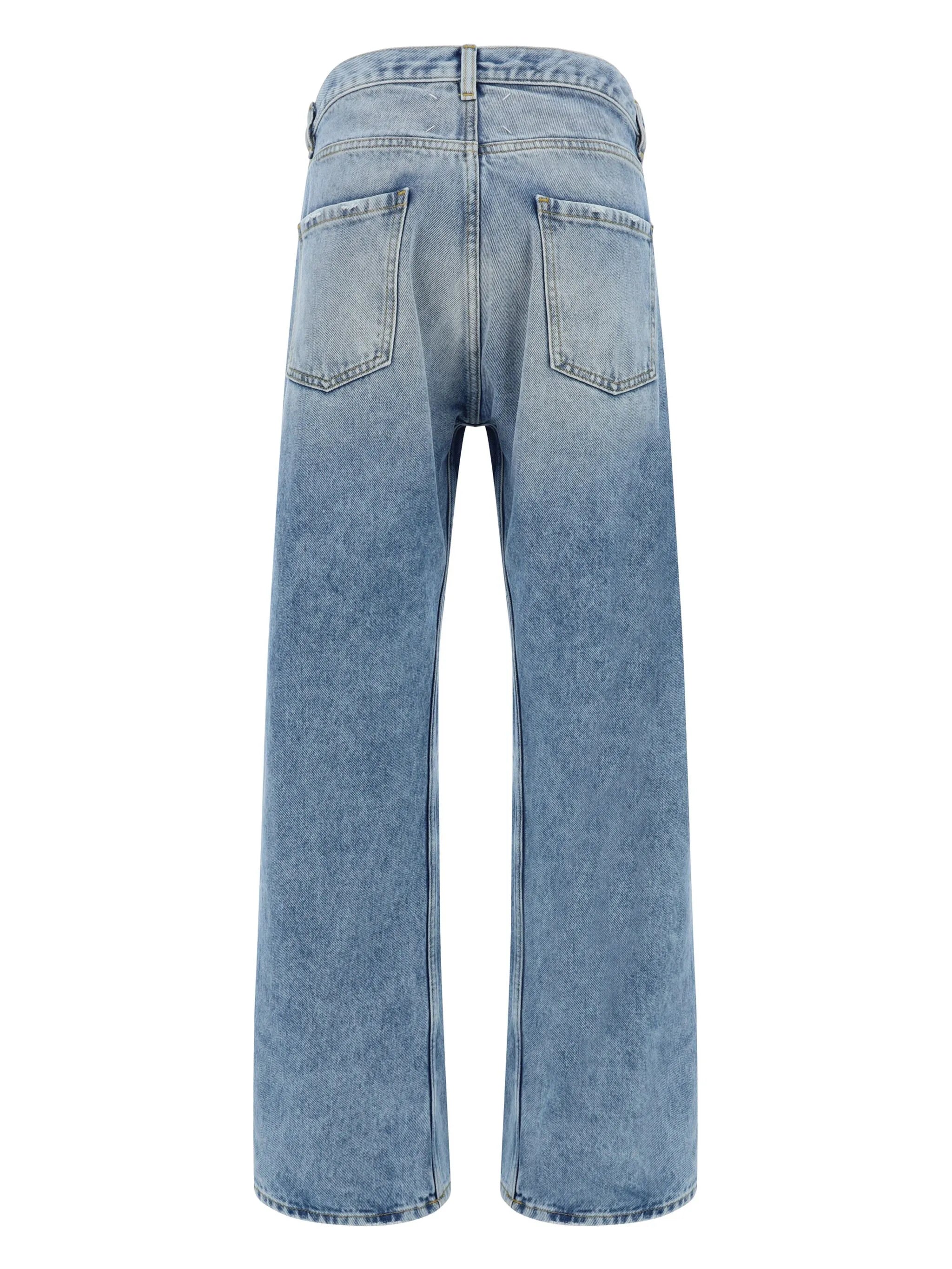 straight jeans with contrasted pockets