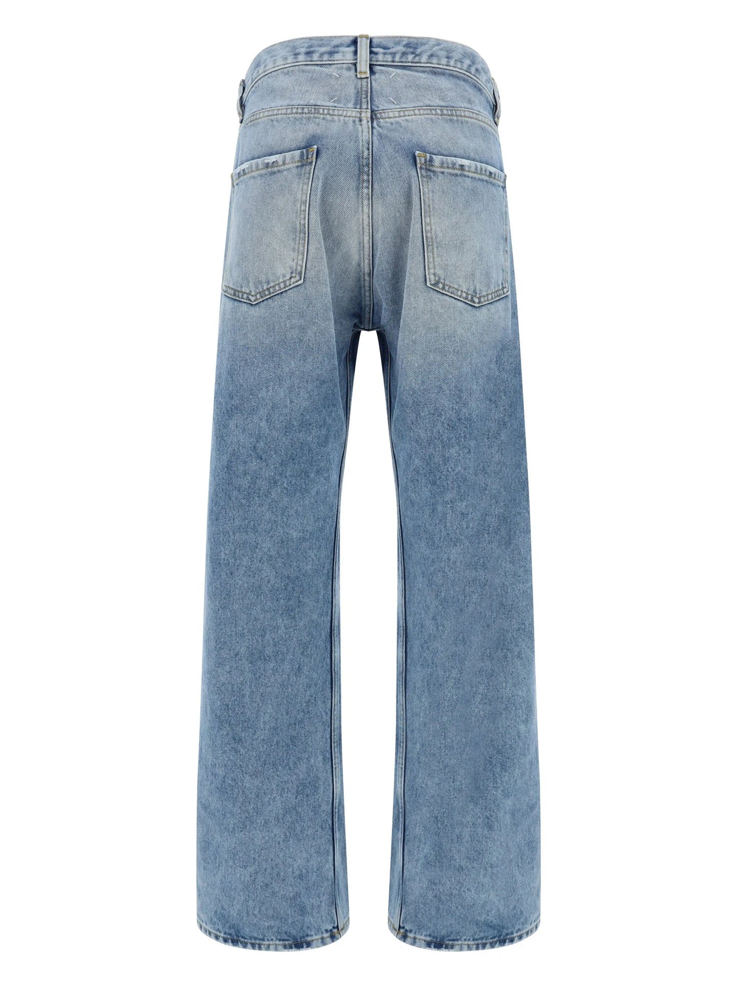 straight jeans with contrasted pockets