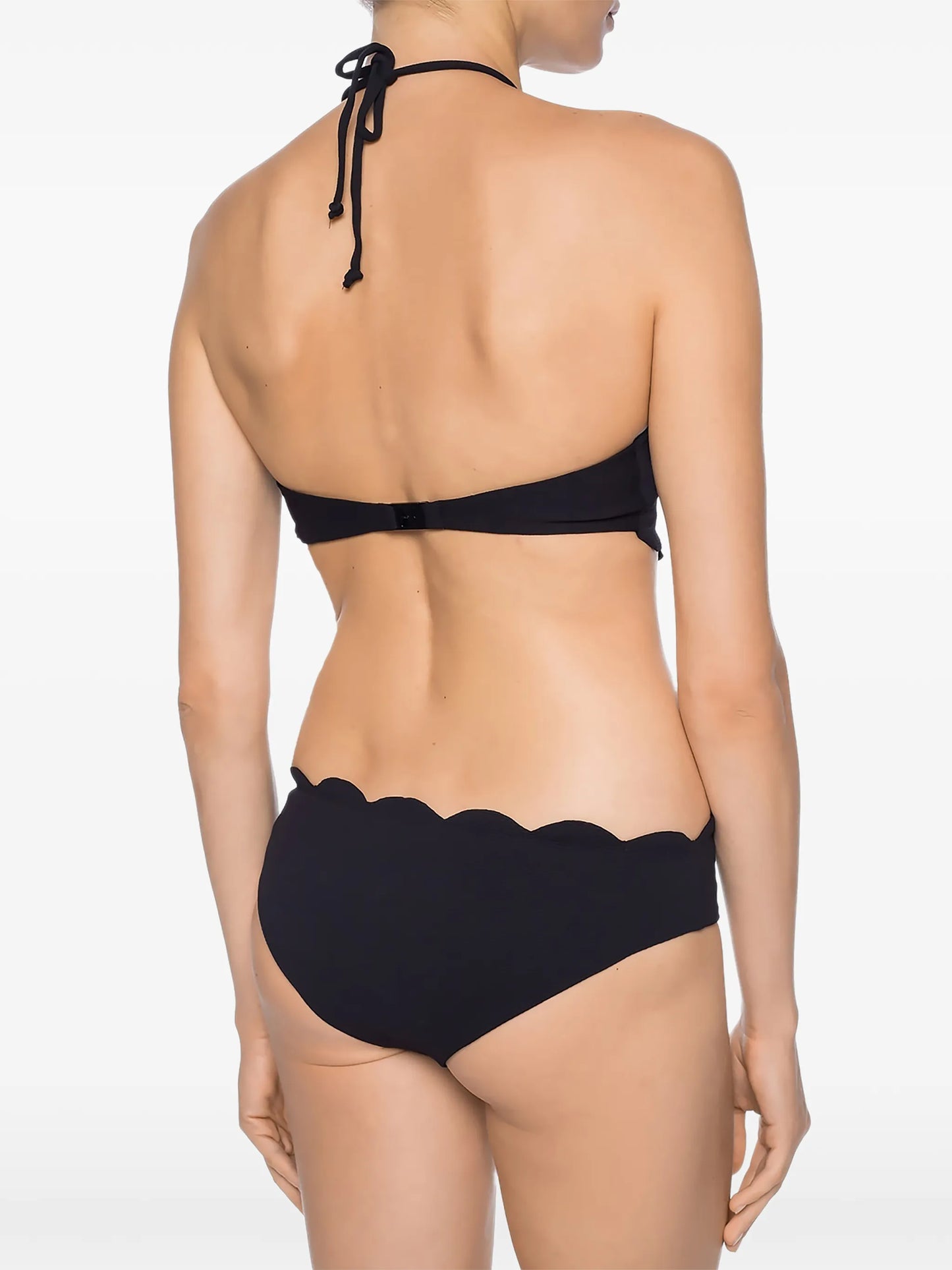 scalloped hem cut-out swimsuit