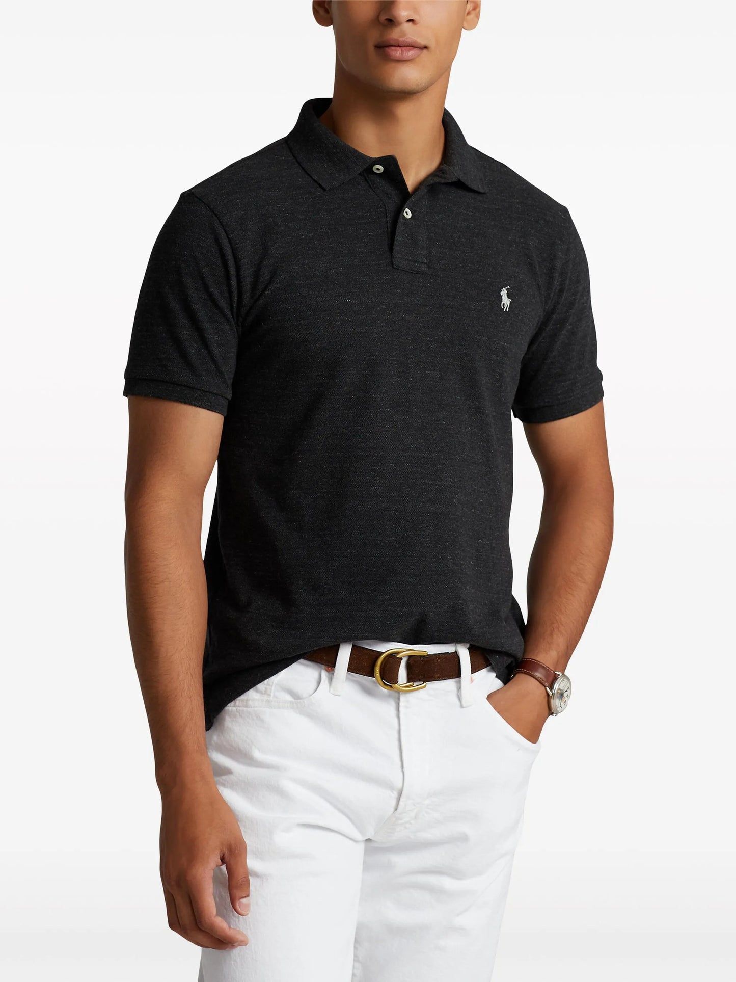 logo-embroidered T-shirt