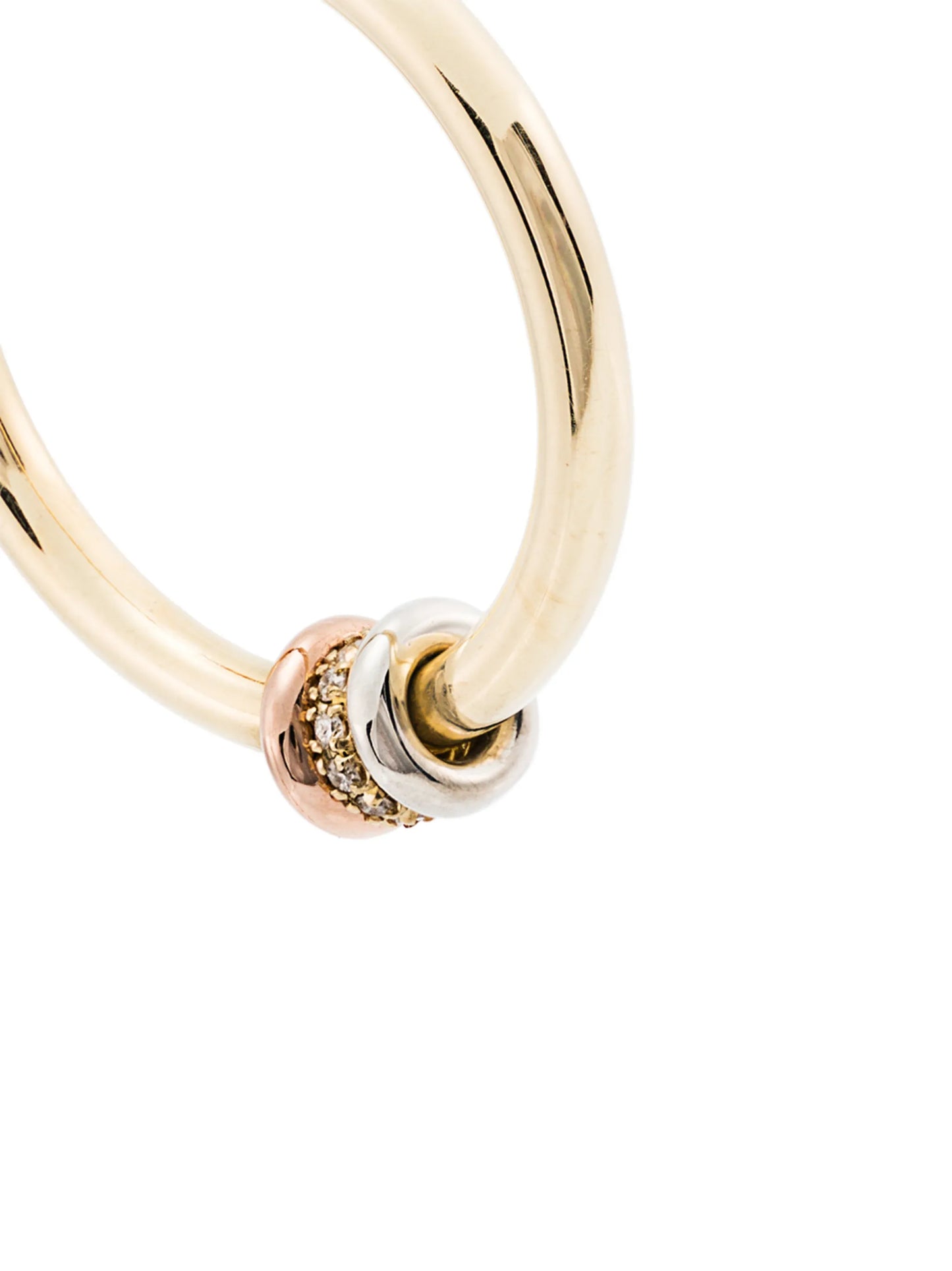 18kt yellow gold diamond hoop earrings