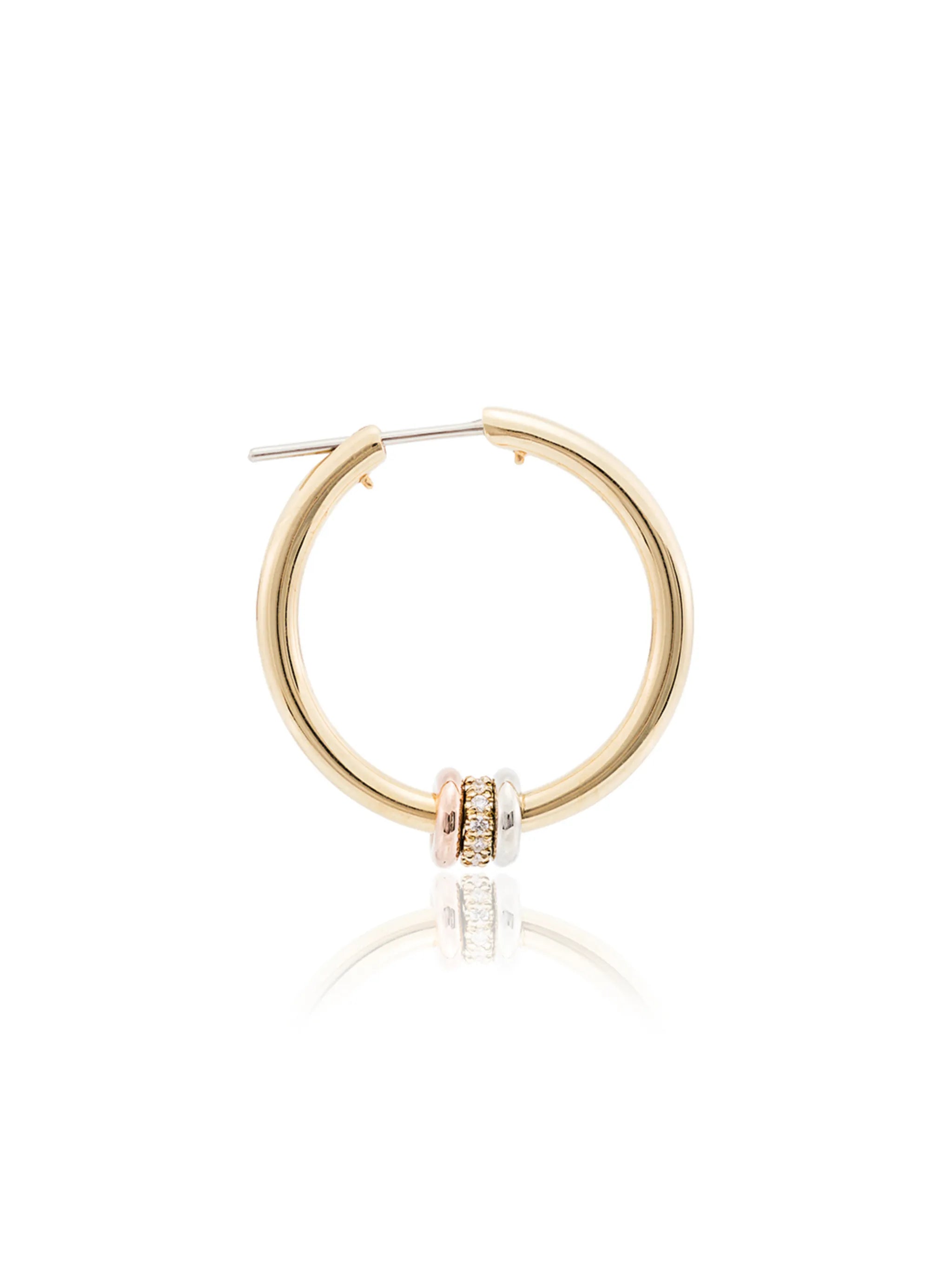 18kt yellow gold diamond hoop earrings