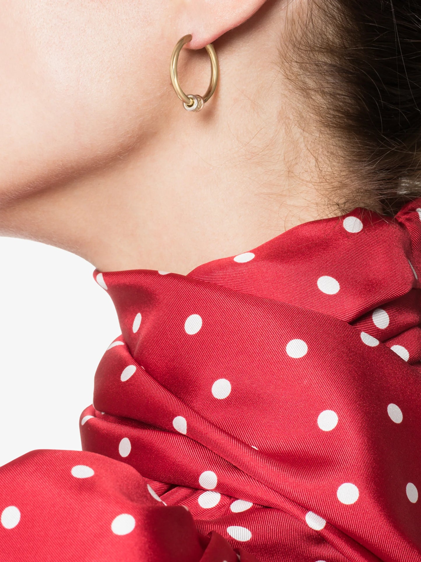 18kt yellow gold diamond hoop earrings