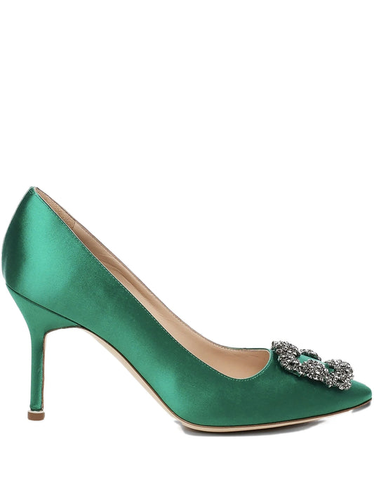 90mm Hangisi satin pumps