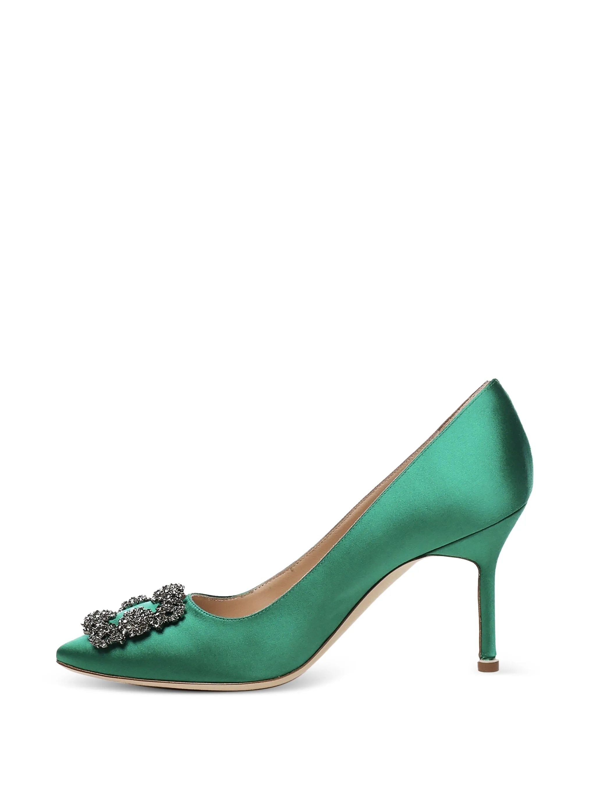 90mm Hangisi satin pumps