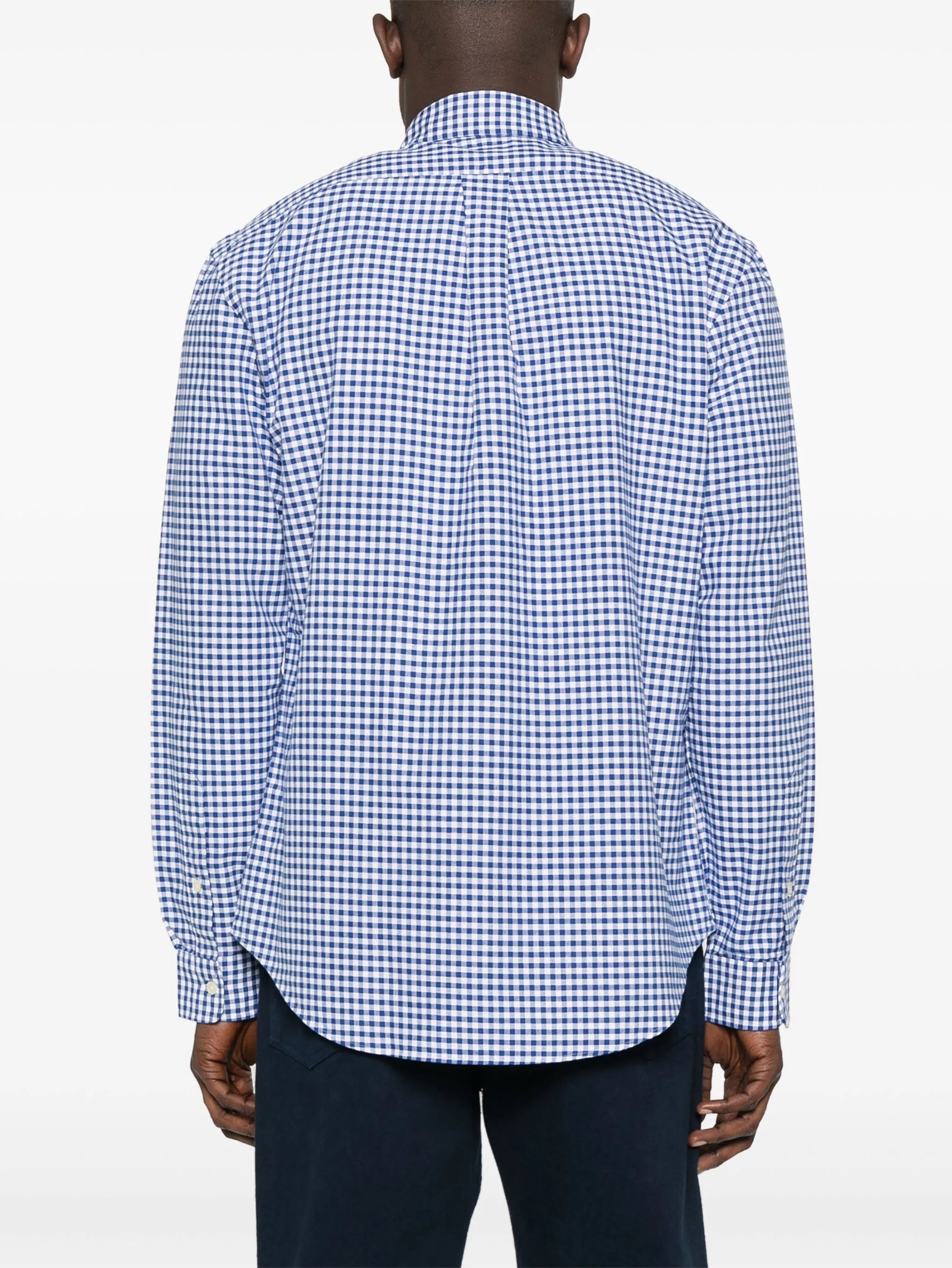 Polo-Pony-embroidery checked shirt