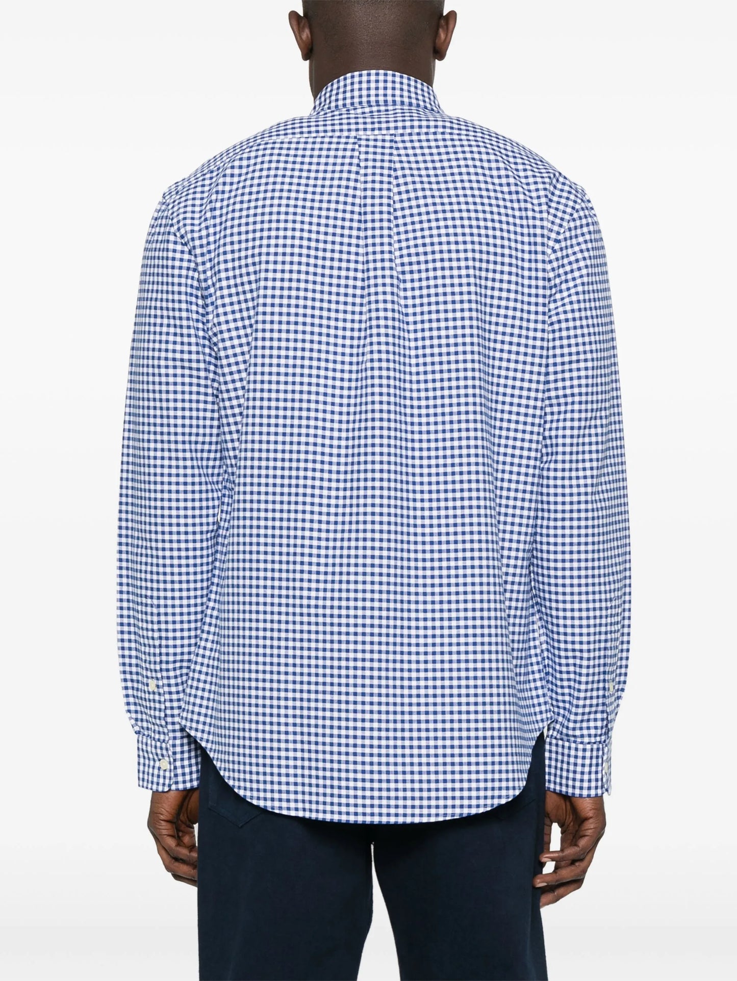 Polo-Pony-embroidery checked shirt