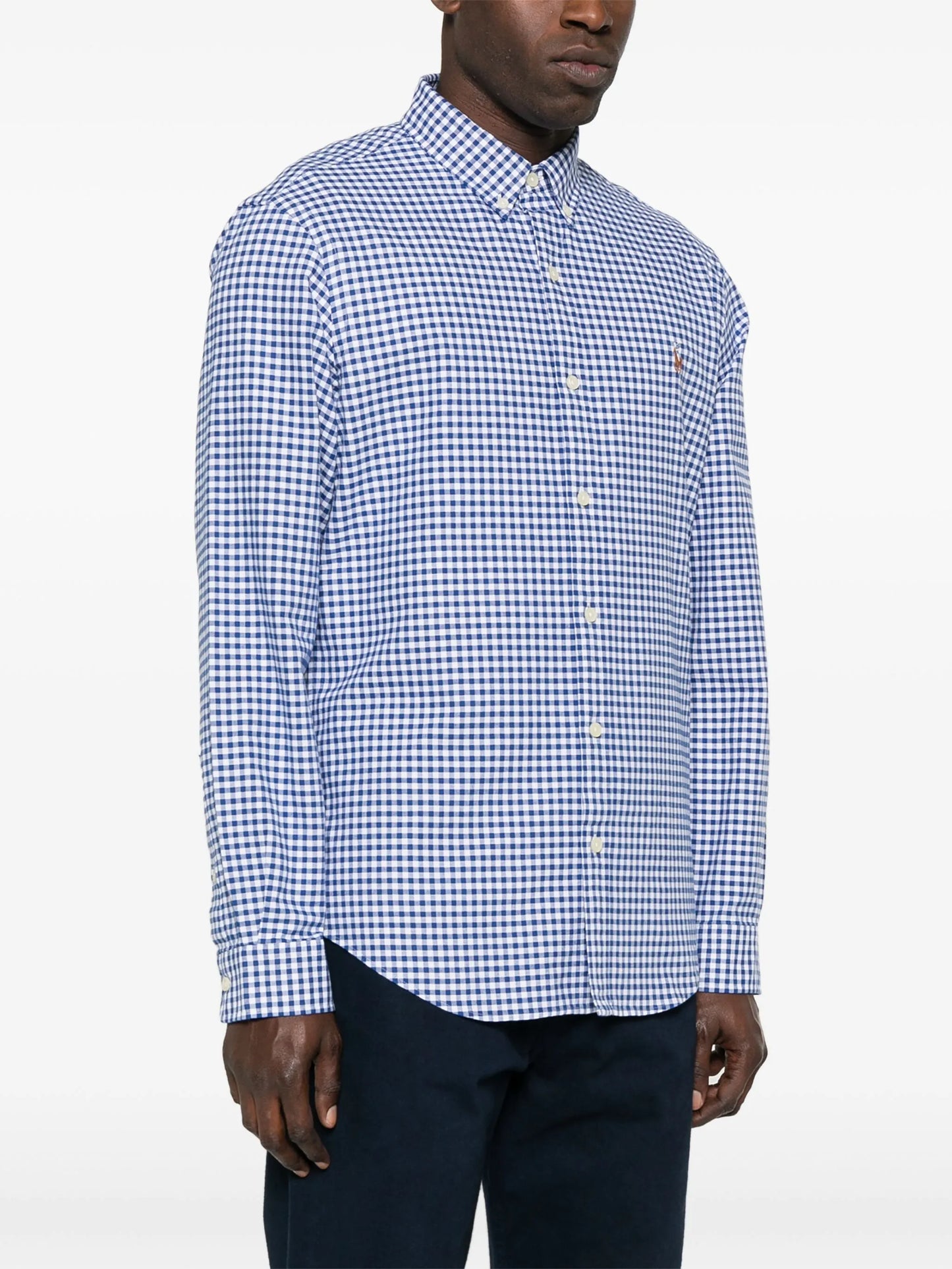 Polo-Pony-embroidery checked shirt