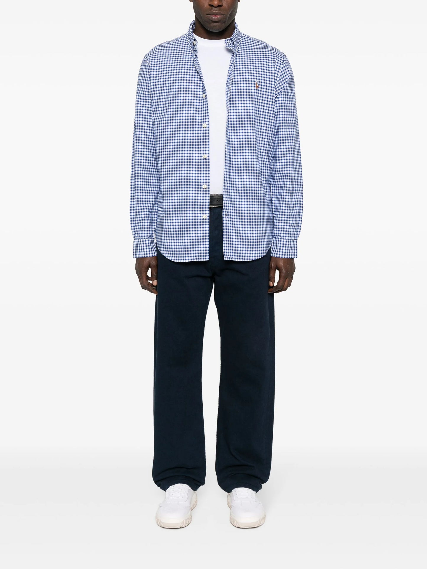 Polo-Pony-embroidery checked shirt