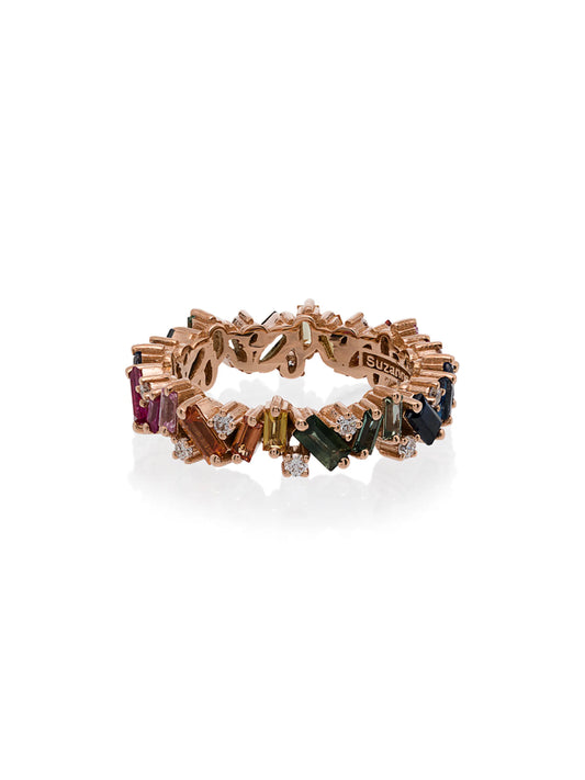 frenzy rainbow sapphire eternity band