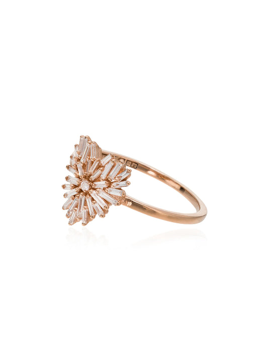 18k yellow gold diamond-embellished heart ring