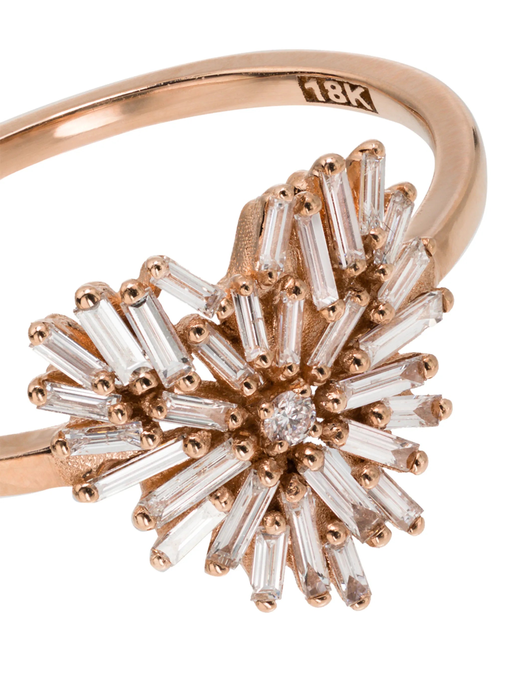 18k yellow gold diamond-embellished heart ring