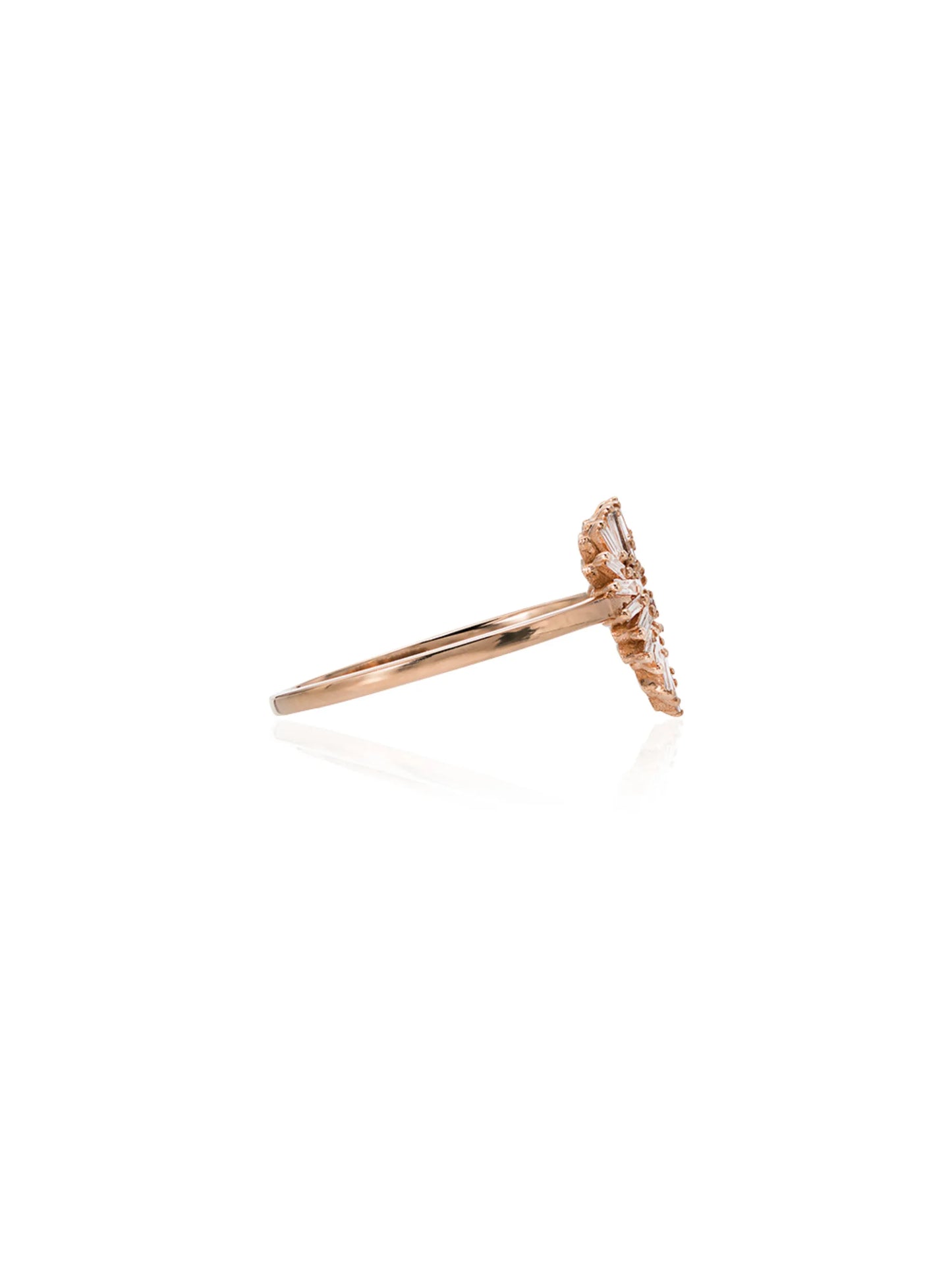 18k yellow gold diamond-embellished heart ring