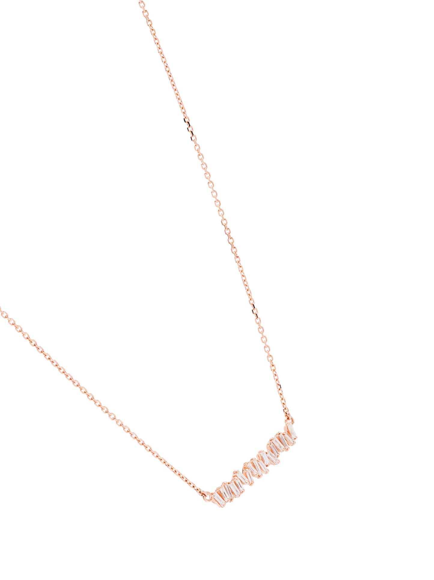 Classic diamond bar necklace