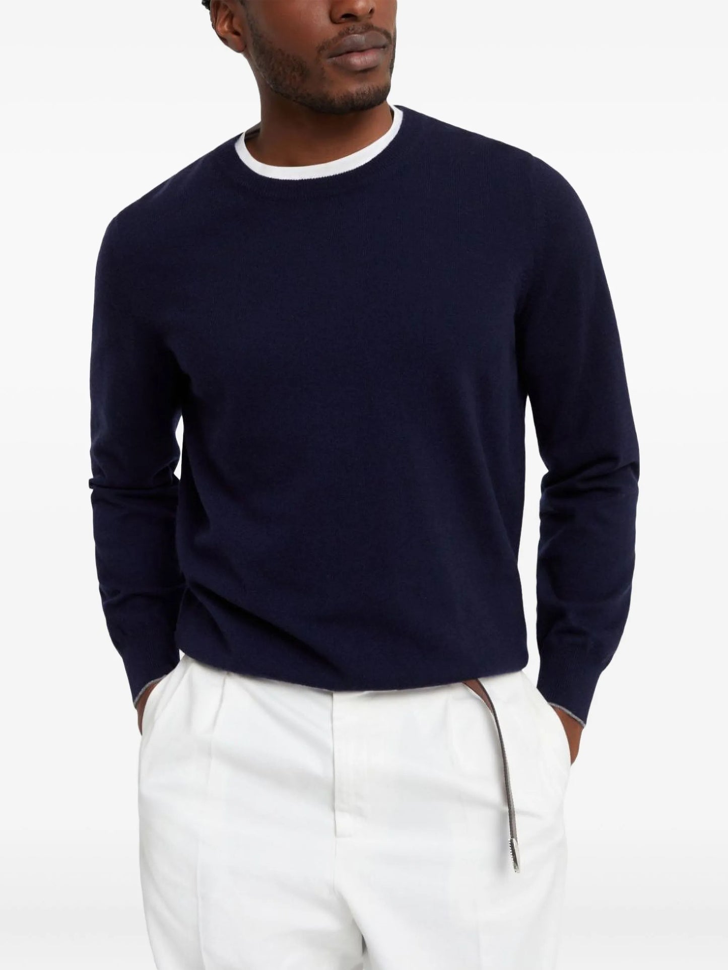 crew-neck cashmere jumper
