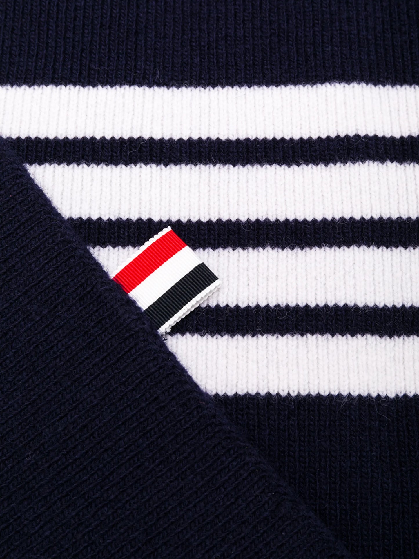 4-Bar stripe rib scarf