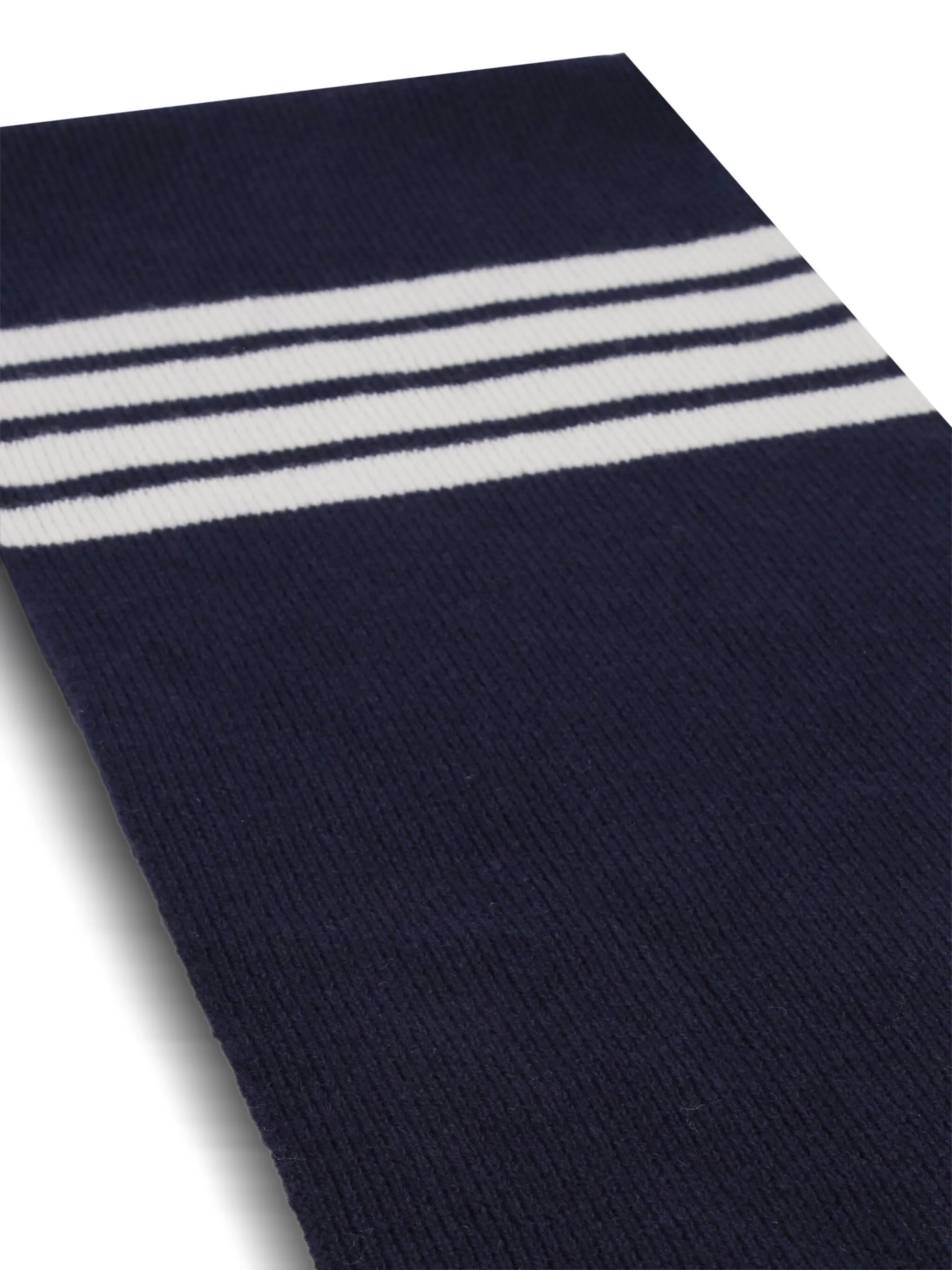 4-Bar stripe rib scarf