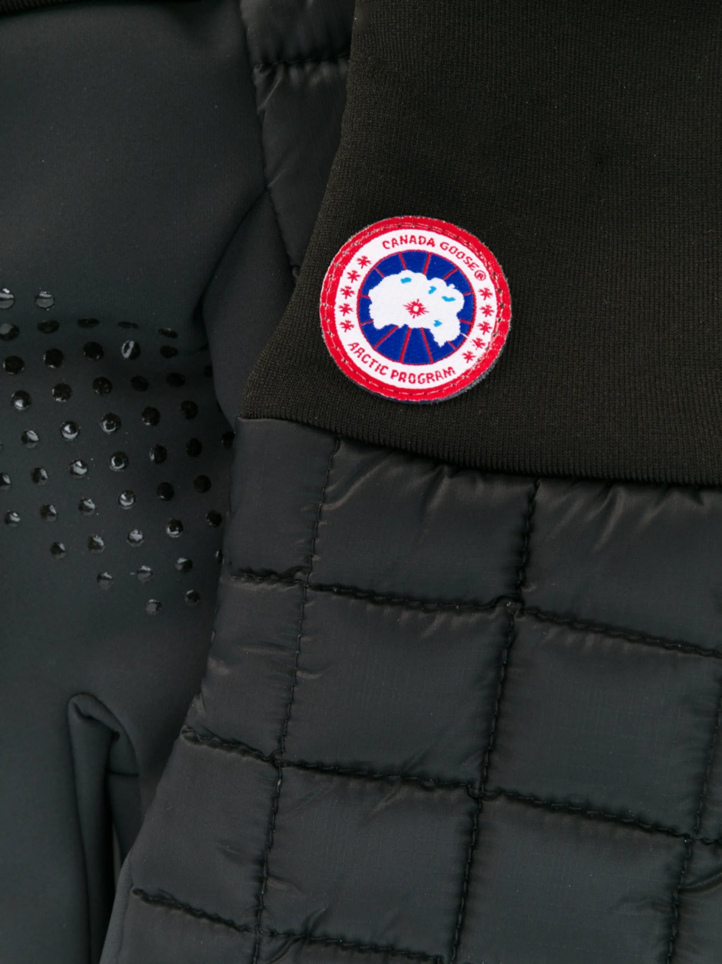 branded padded gloves