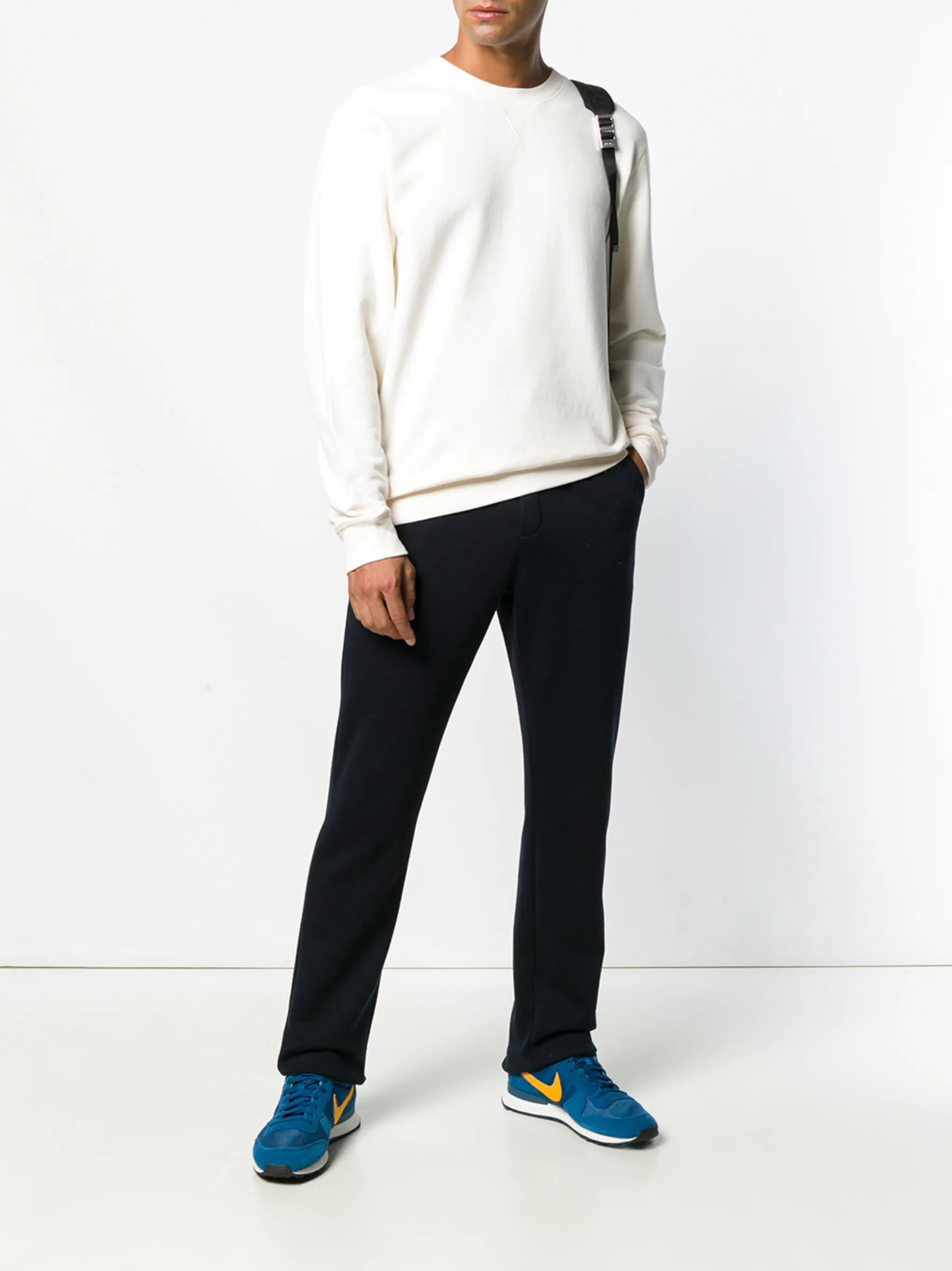 long-sleeve crewneck sweatshirt