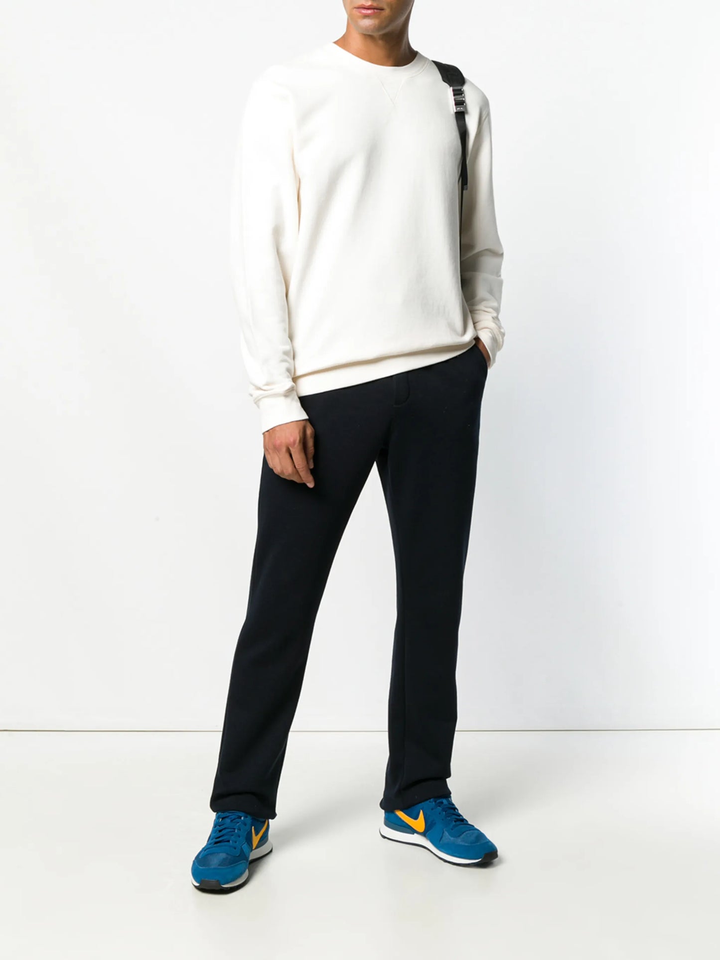 long-sleeve crewneck sweatshirt