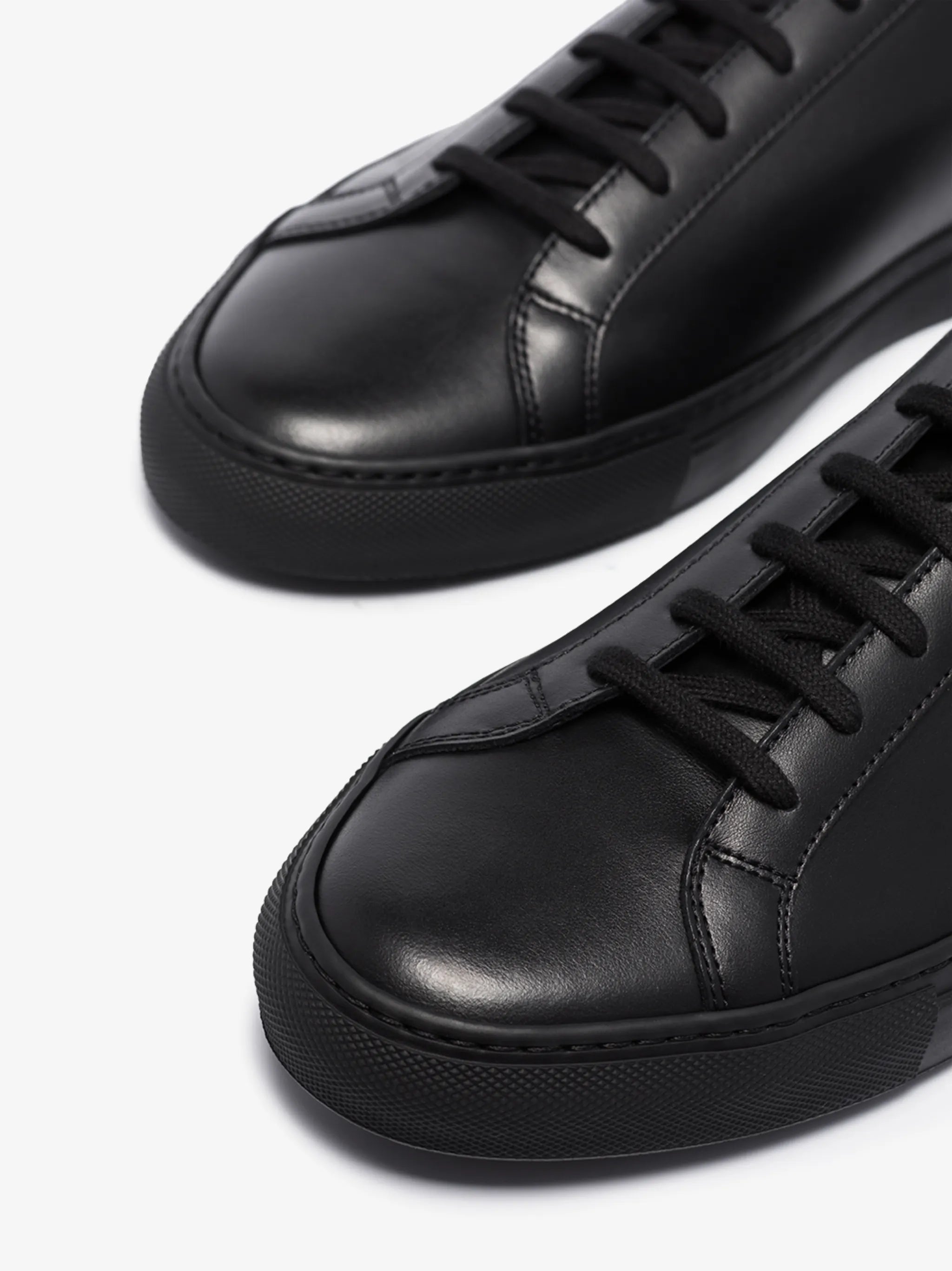 black Achilles leather low-top sneakers