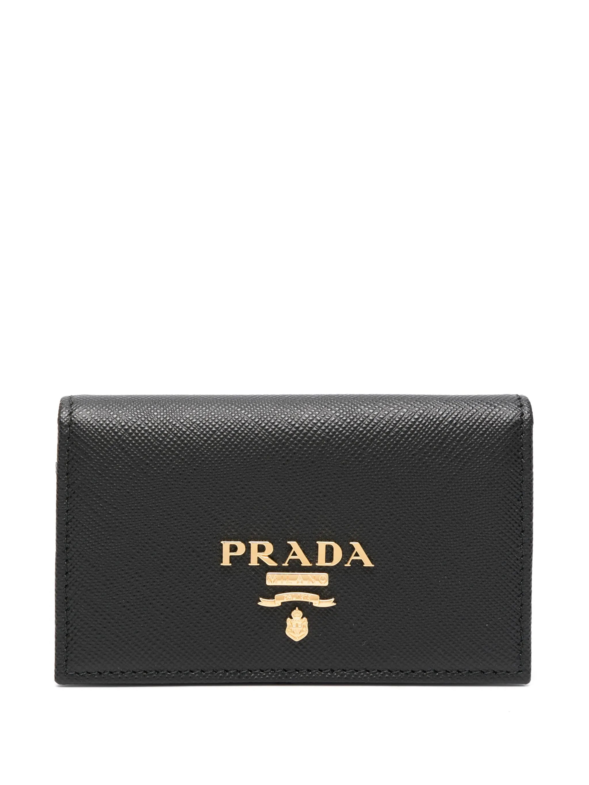 logo-plaque foldover cardholder