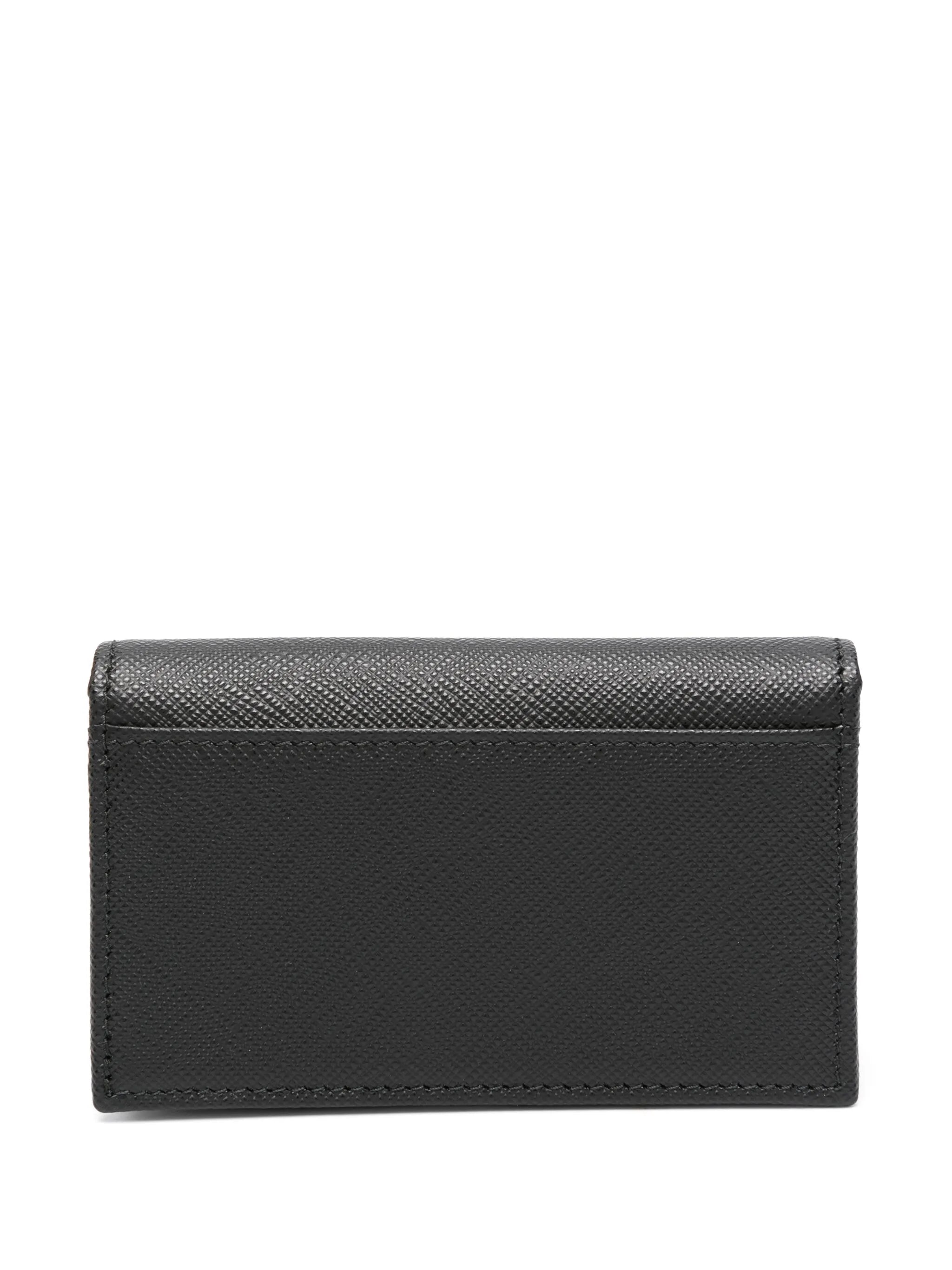logo-plaque foldover cardholder