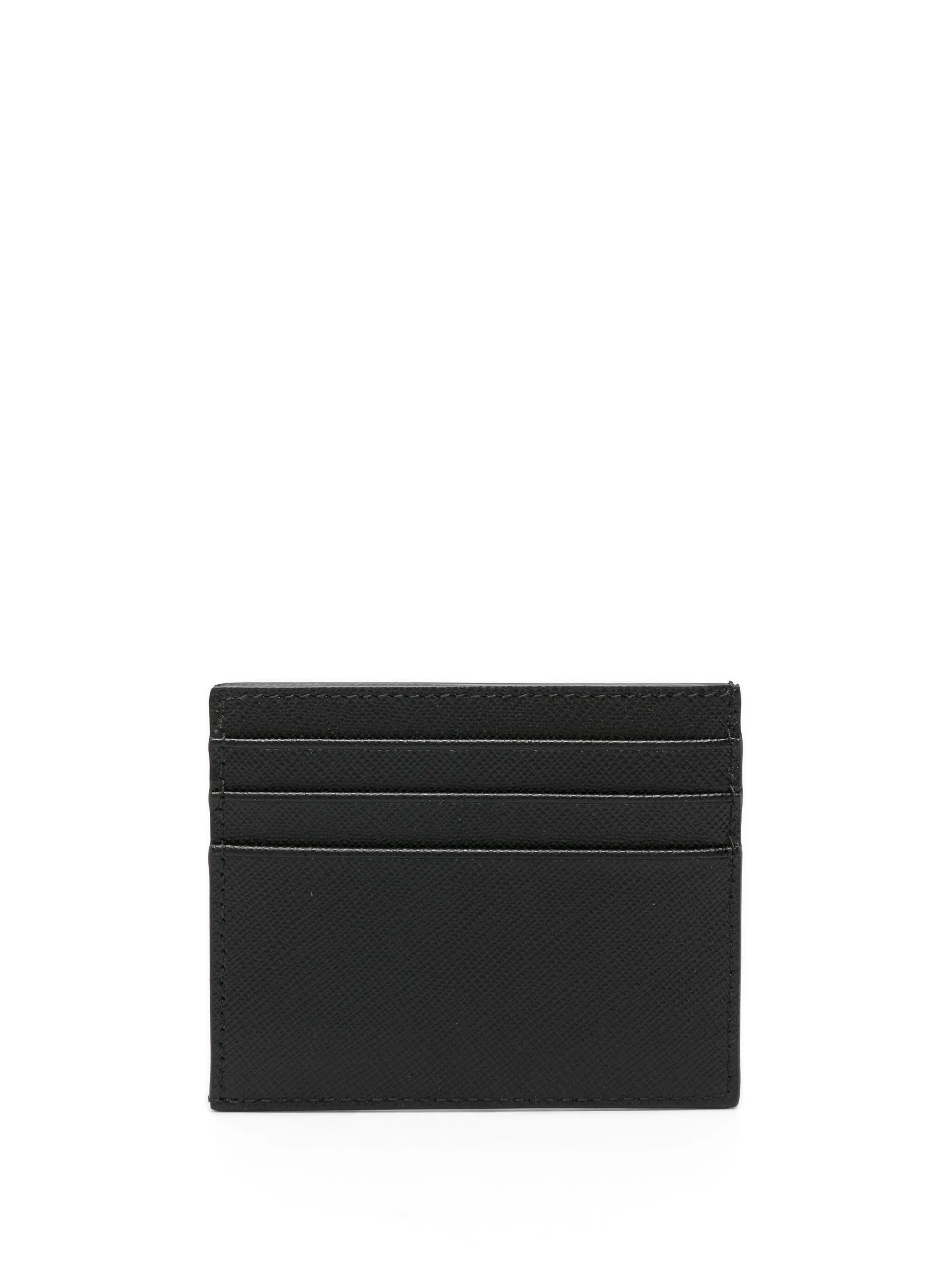 triangle-logo leather cardholder