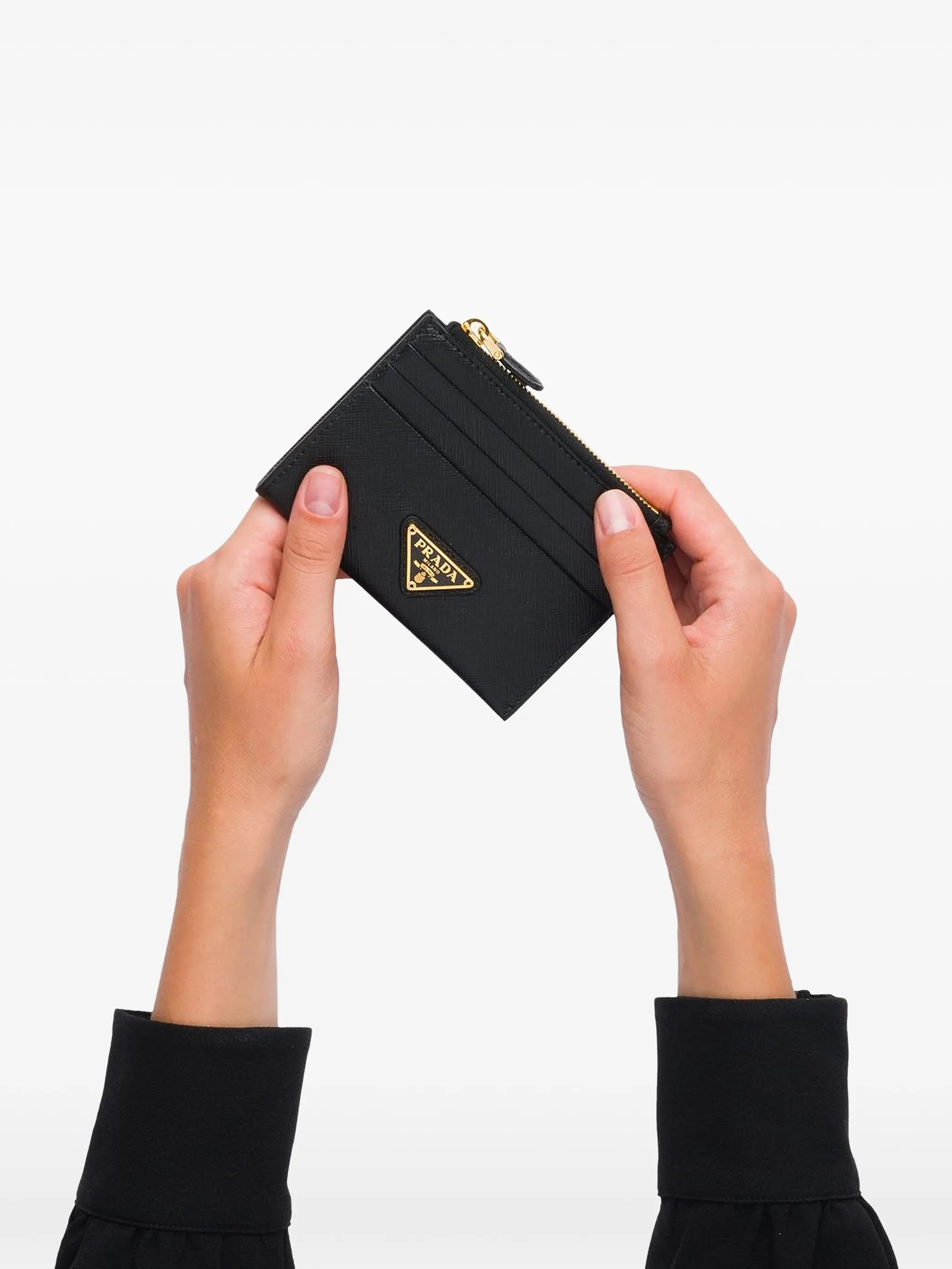 Triangle-logo card holder