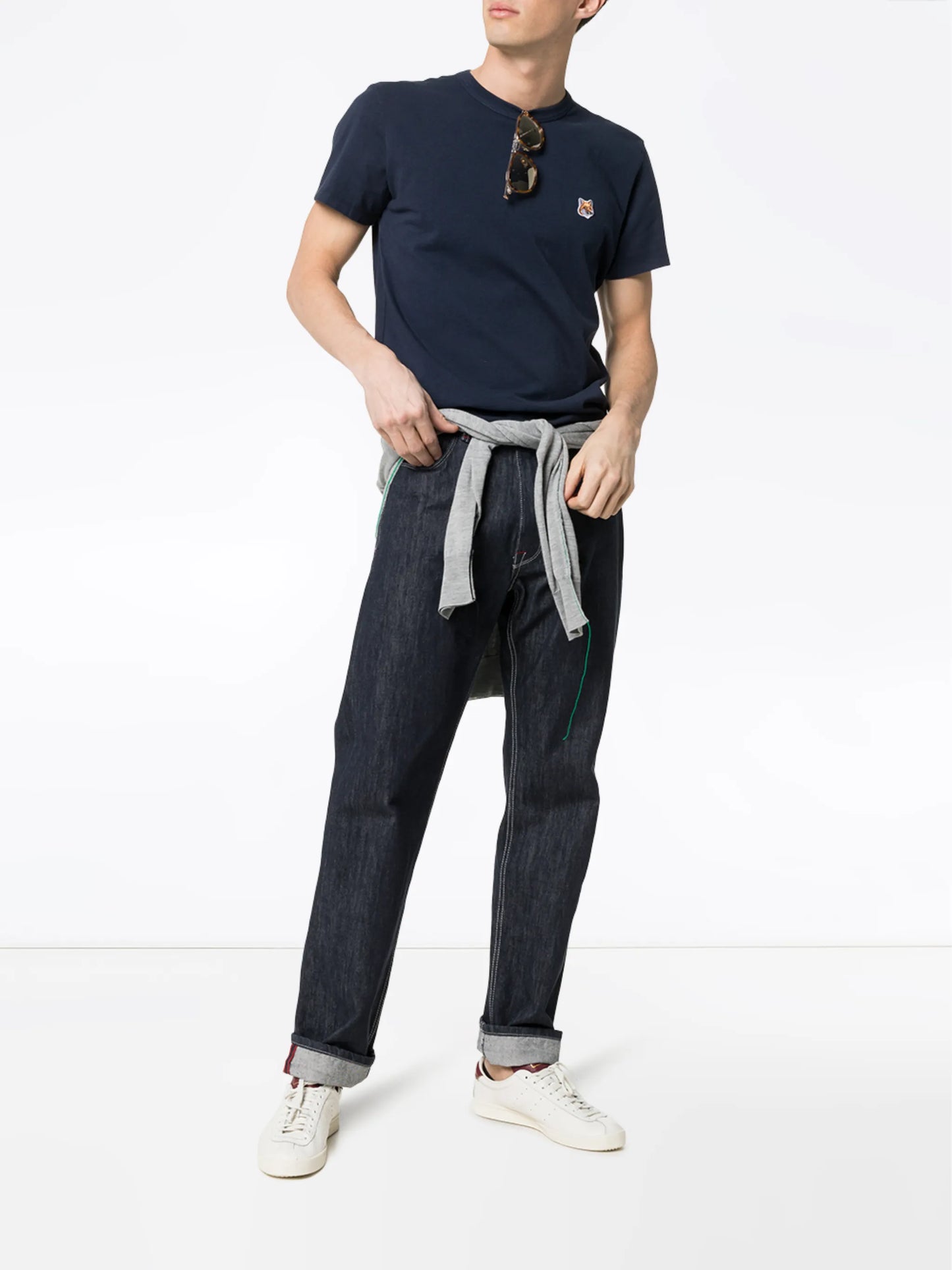 fox-patch cotton T-shirt