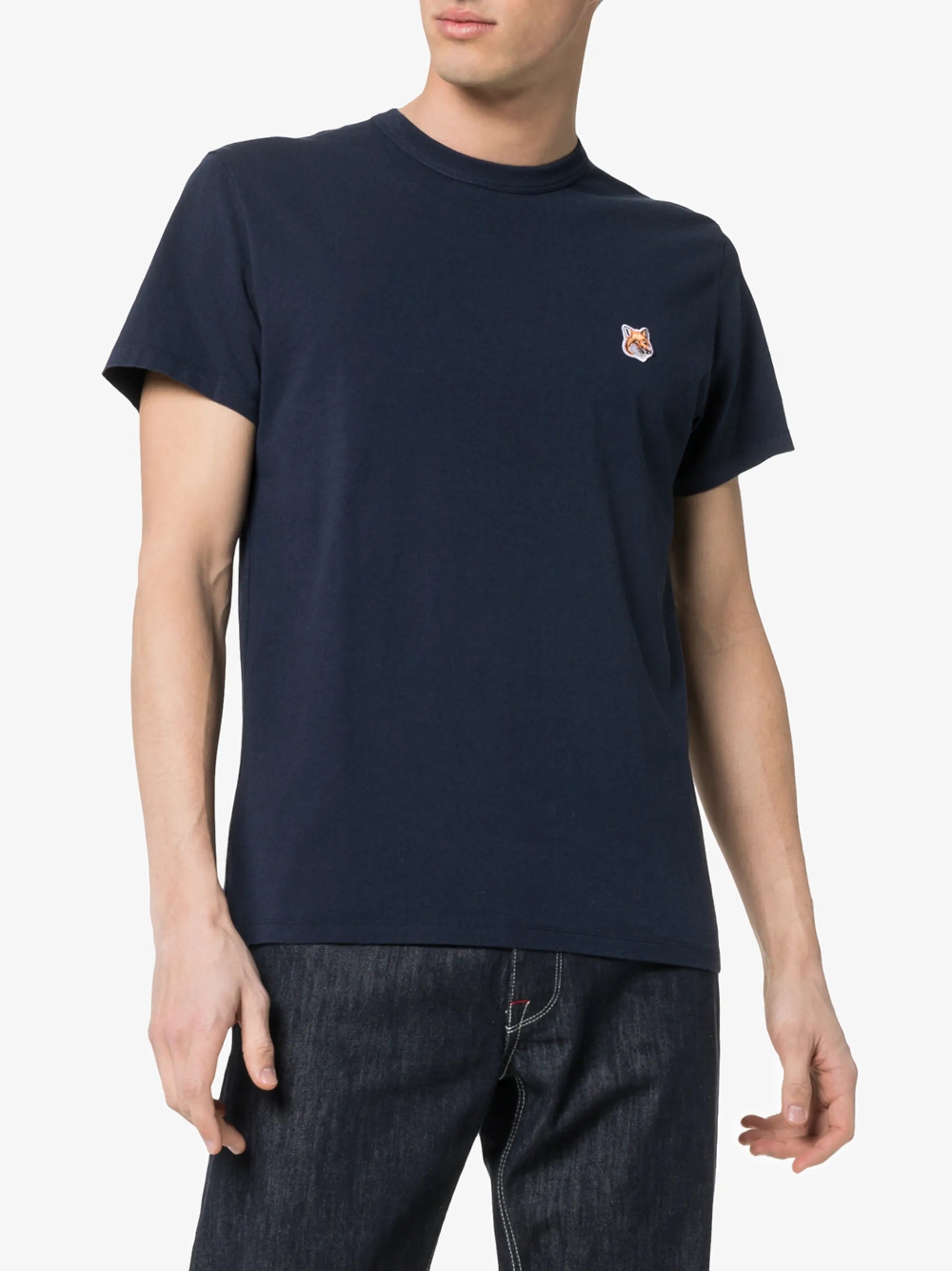 fox-patch cotton T-shirt