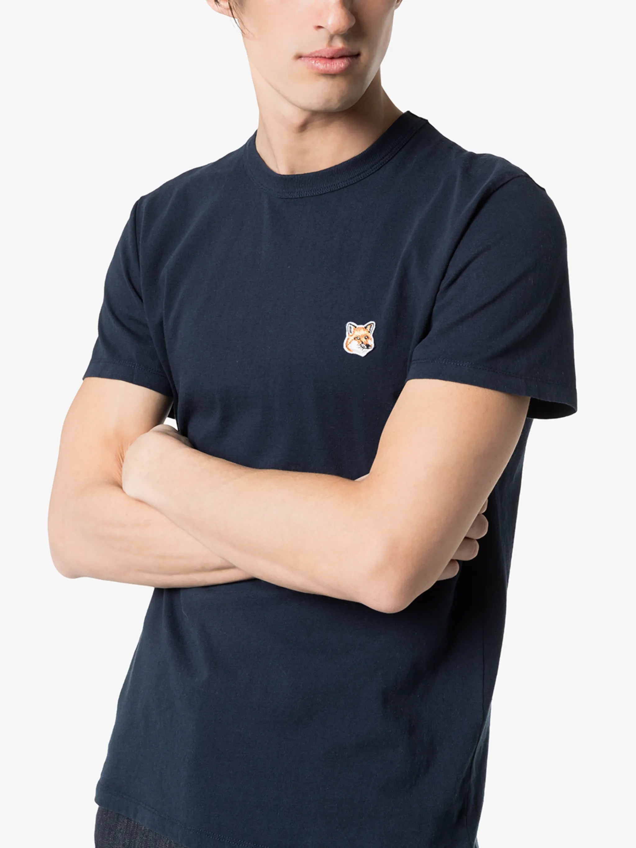 fox-patch cotton T-shirt