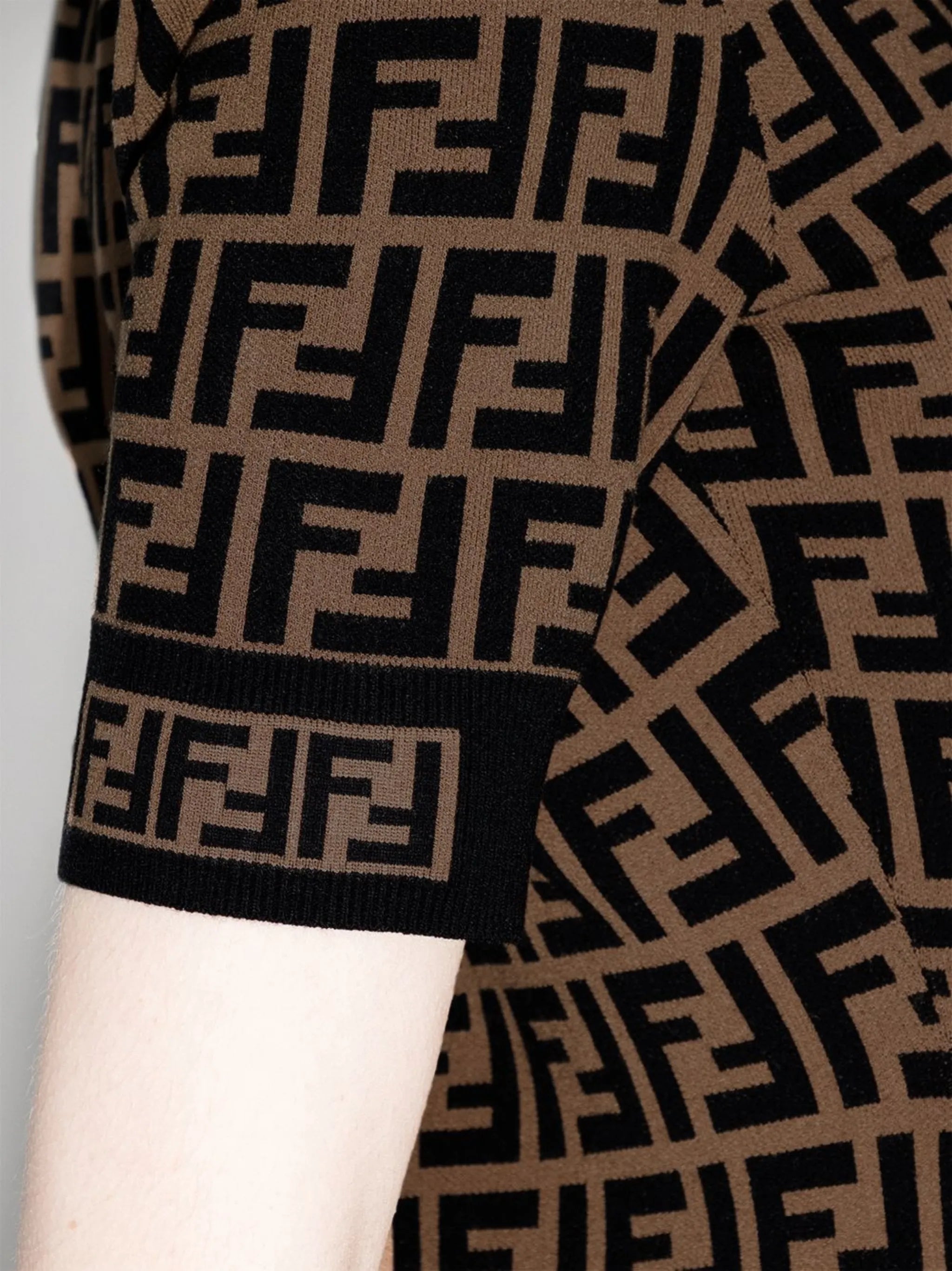 FF logo-jacquard dress