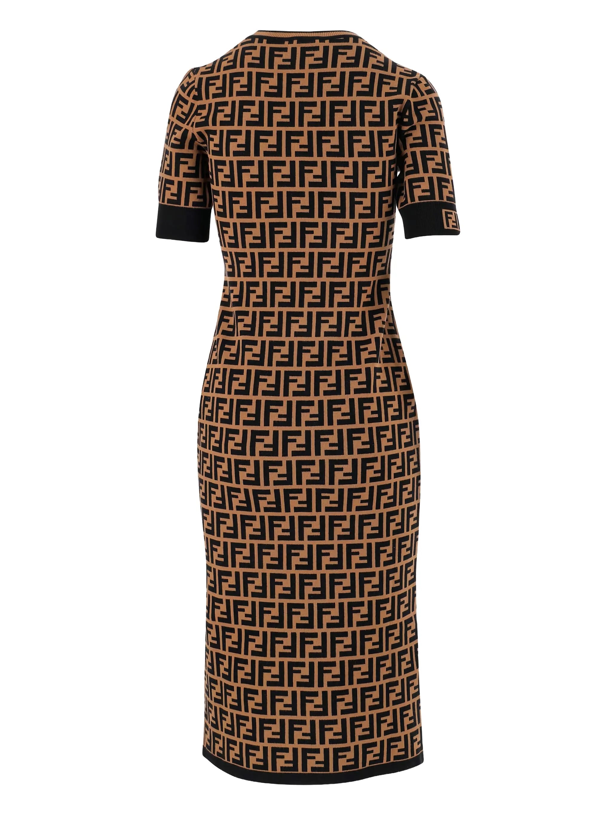 FF logo-jacquard dress