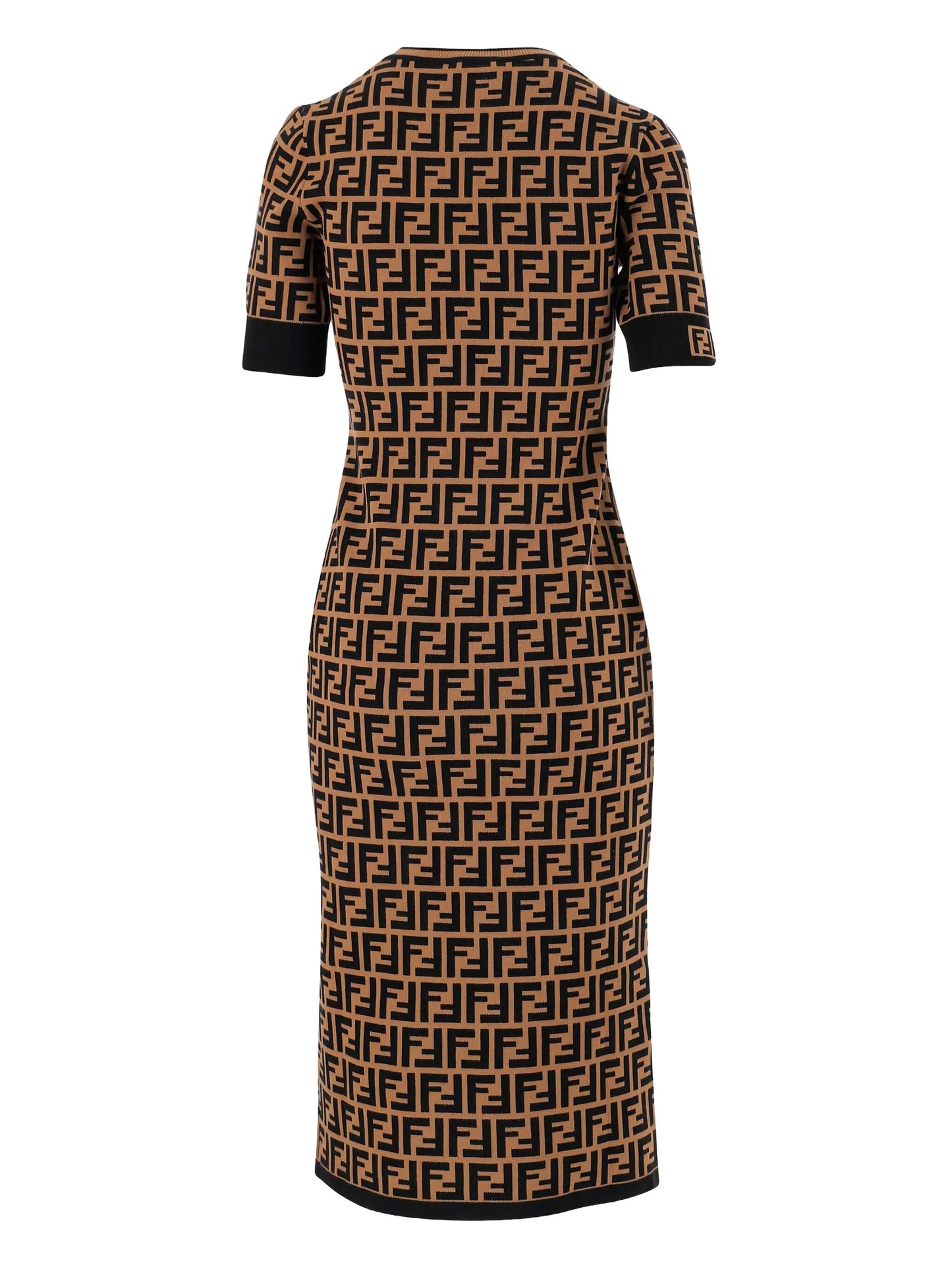 FF logo-jacquard dress