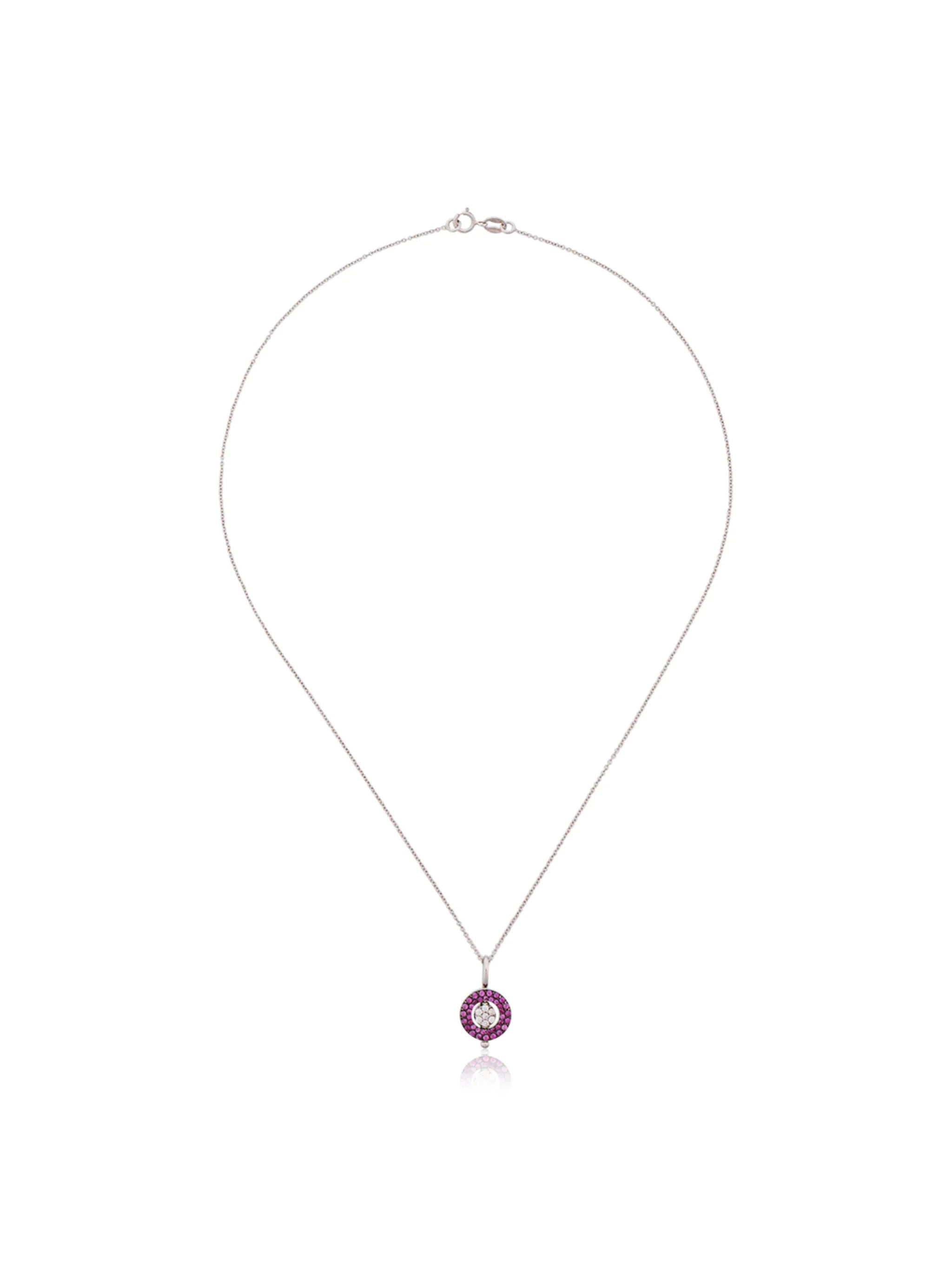 mini circular pendant necklace