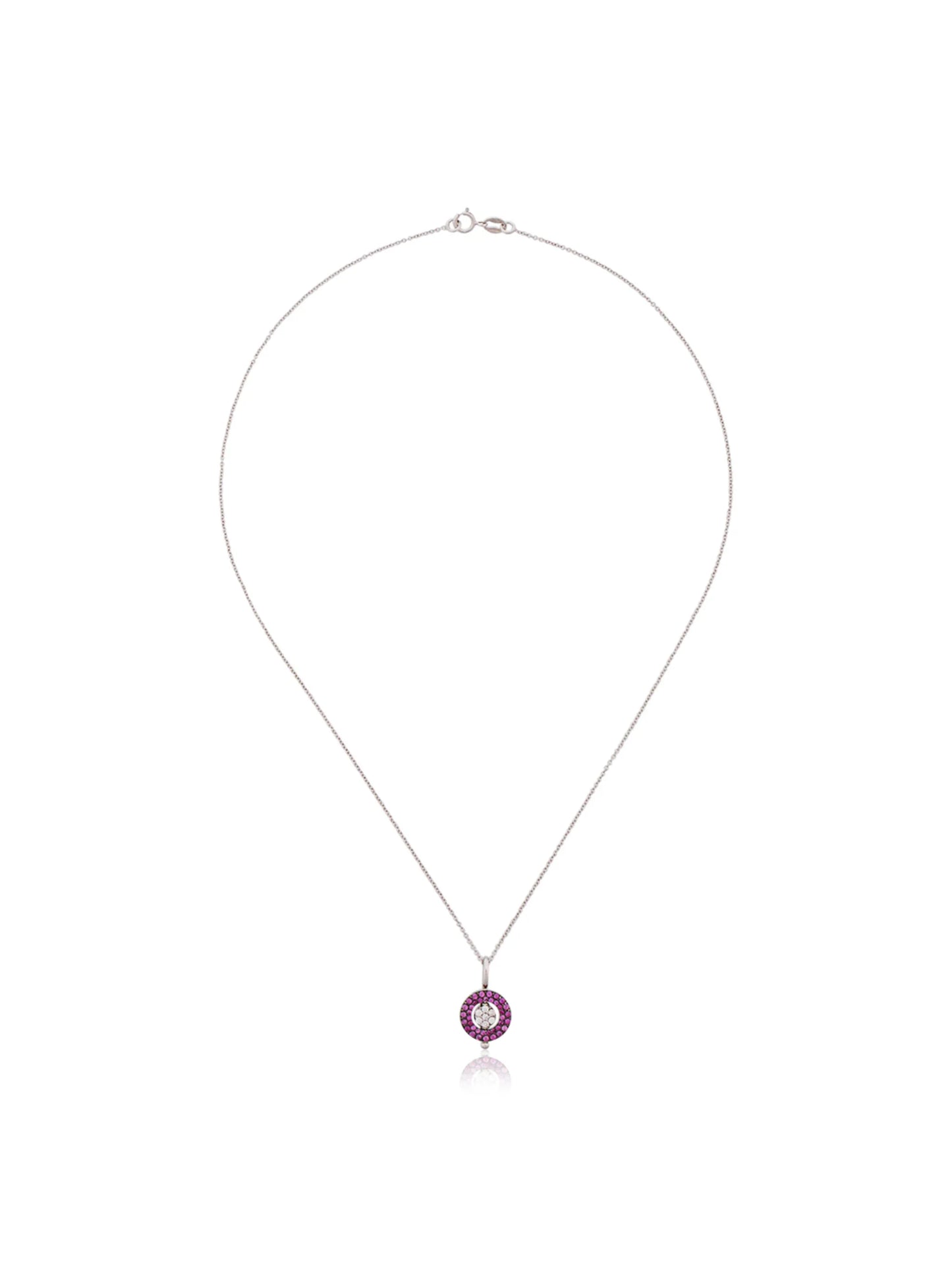 mini circular pendant necklace
