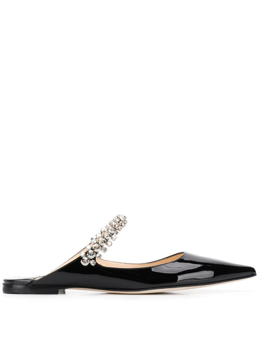 Bing crystal-embellished pointed mules