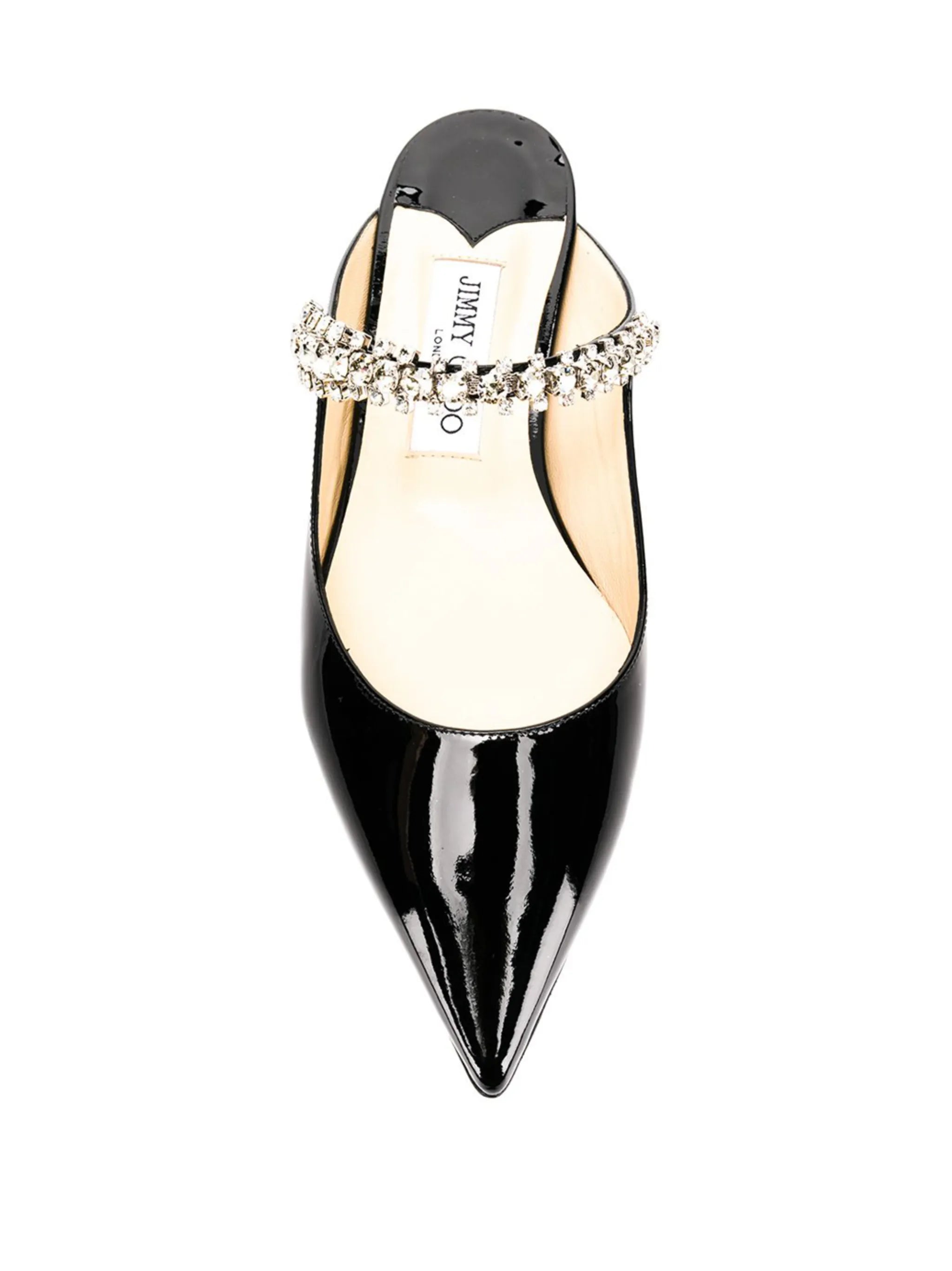 Bing crystal-embellished pointed mules