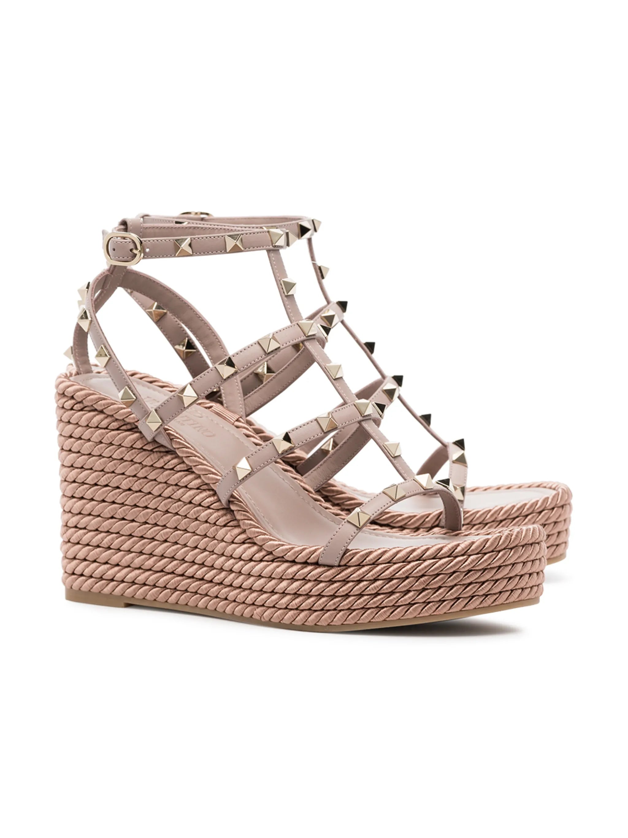 95mm Rockstud wedge sandals