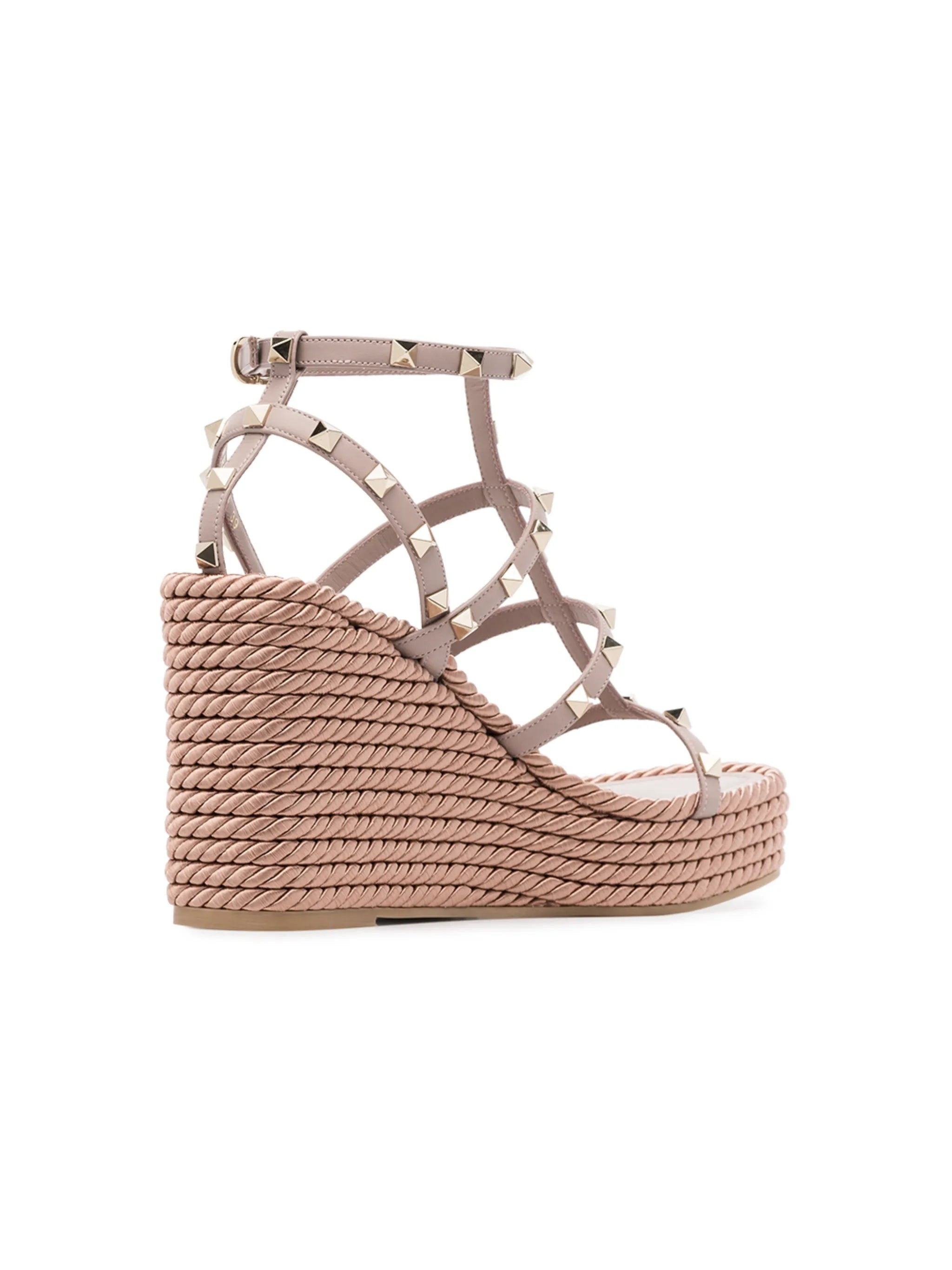 95mm Rockstud wedge sandals
