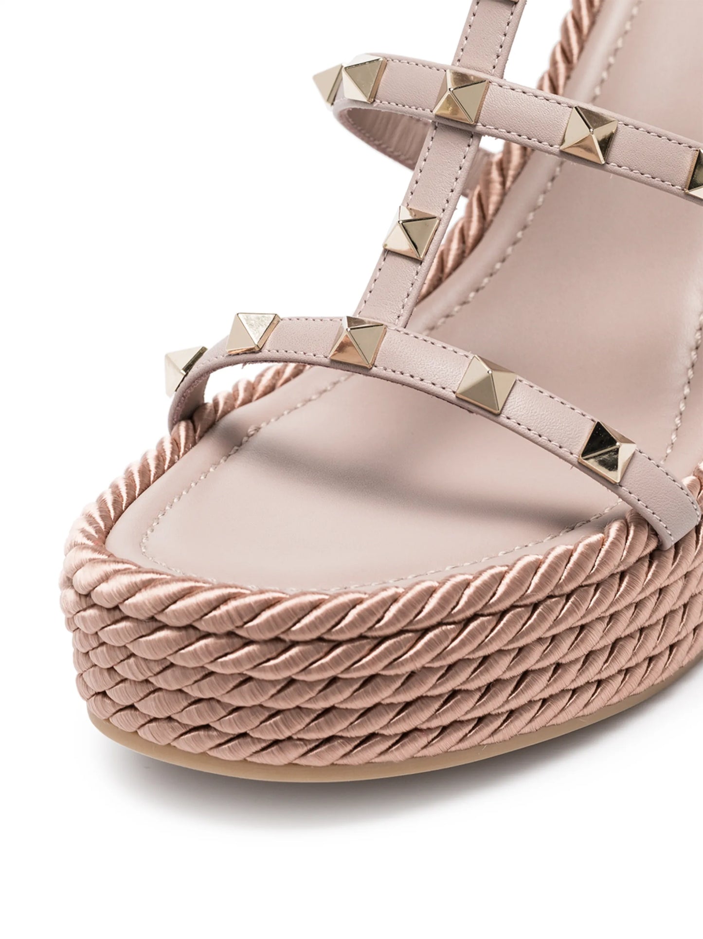 95mm Rockstud wedge sandals
