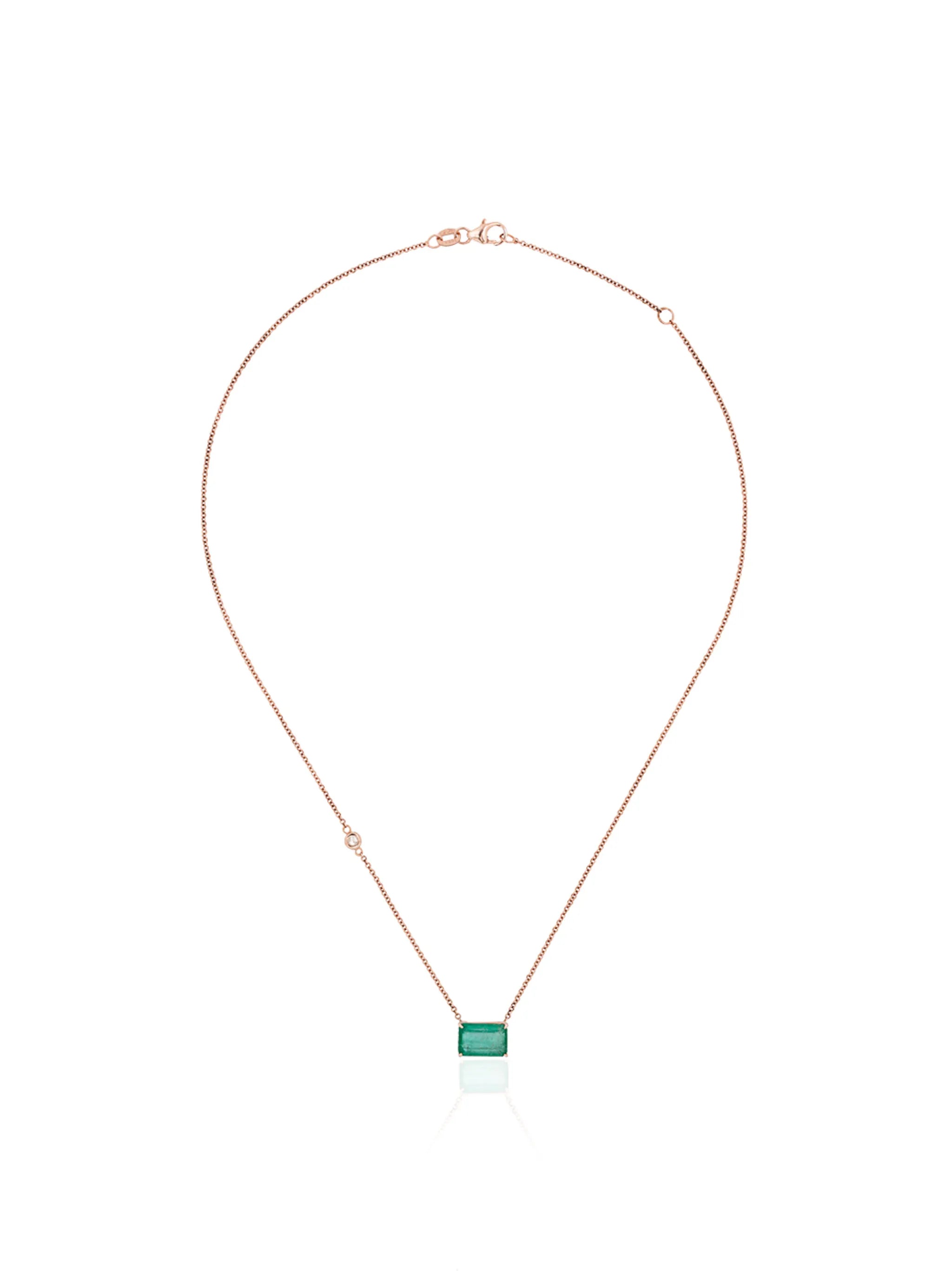 green emerald chain necklace