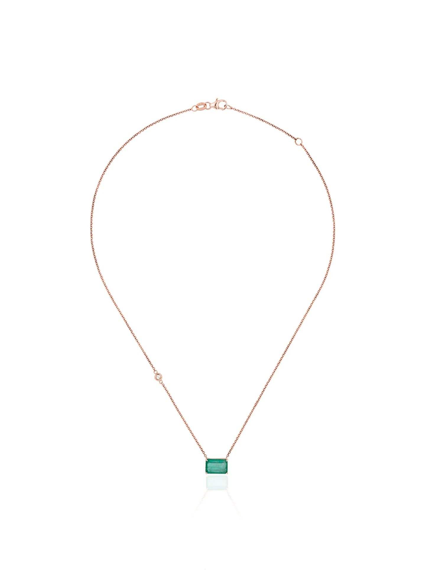 green emerald chain necklace