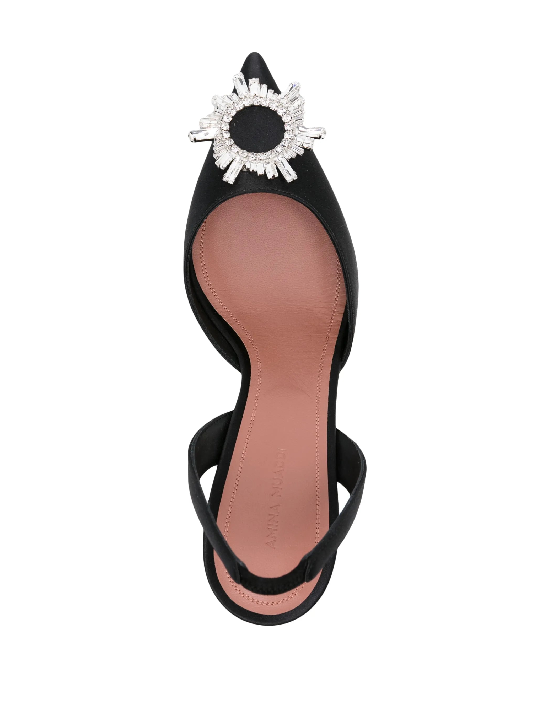 Begum 70mm satin slingback pumps