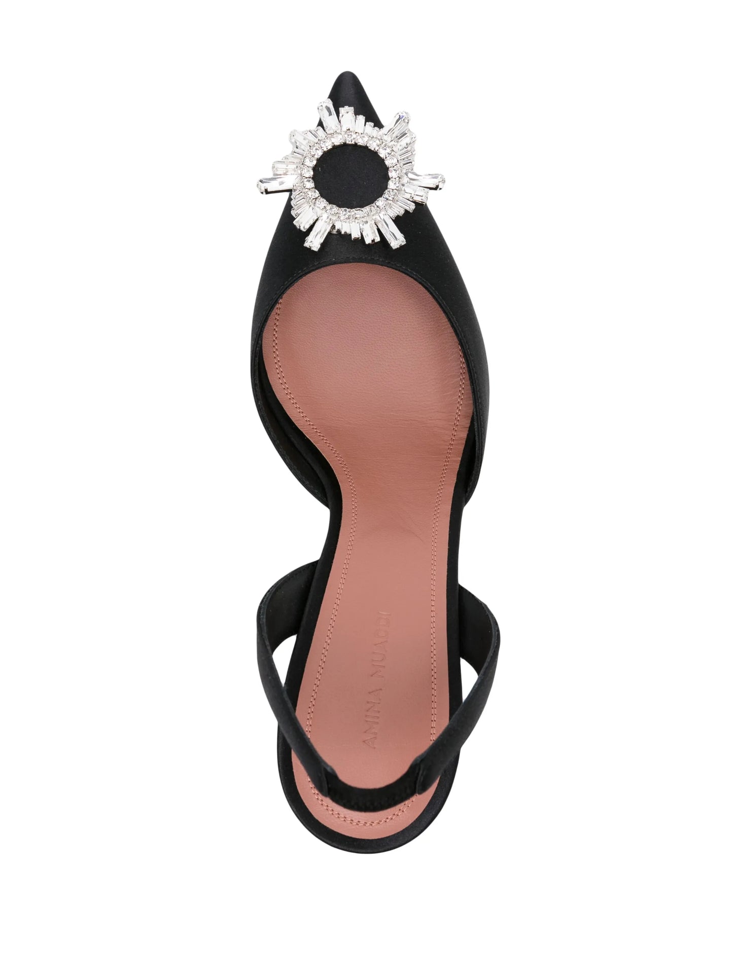 Begum 70mm satin slingback pumps