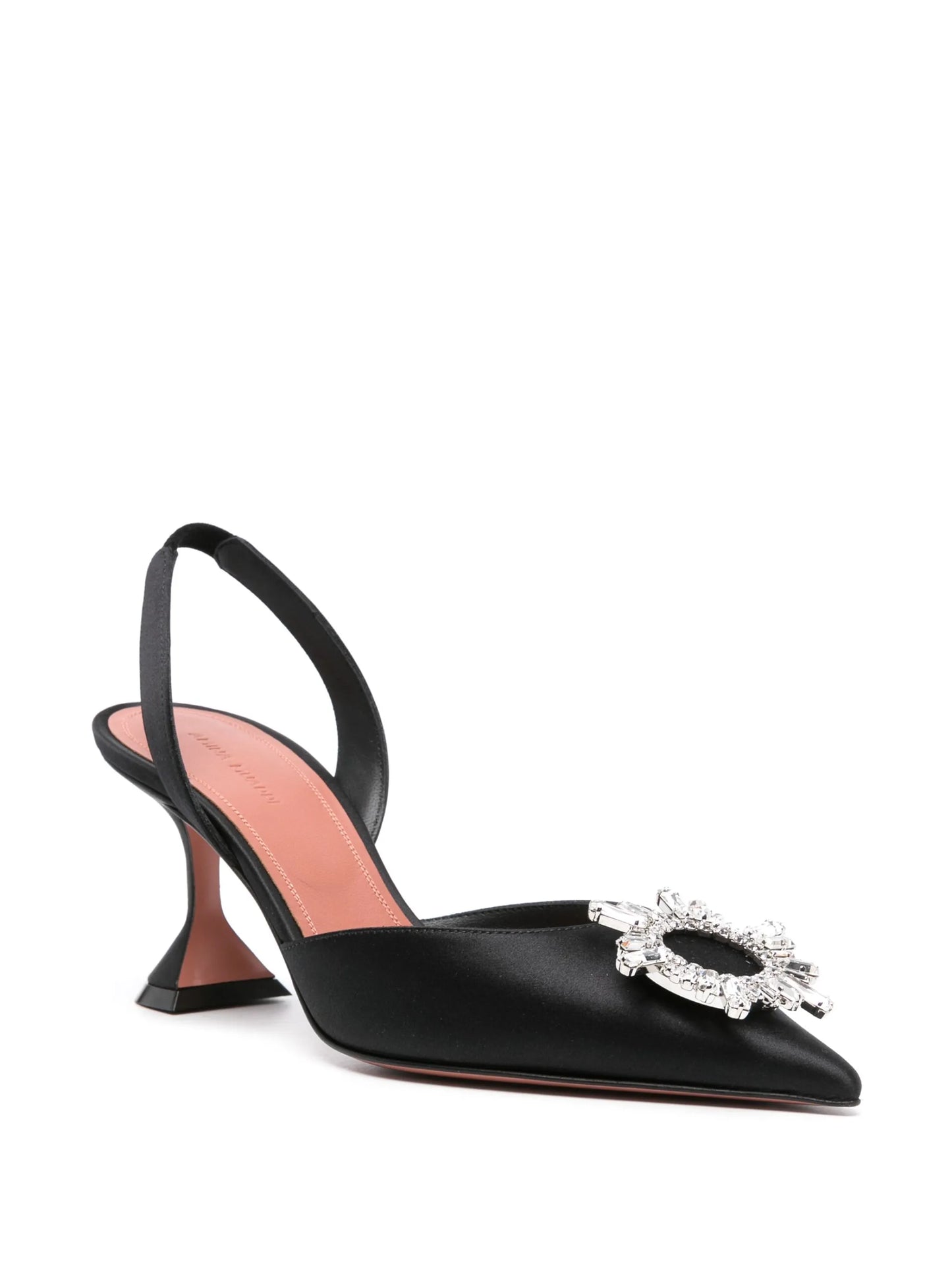 Begum 70mm satin slingback pumps