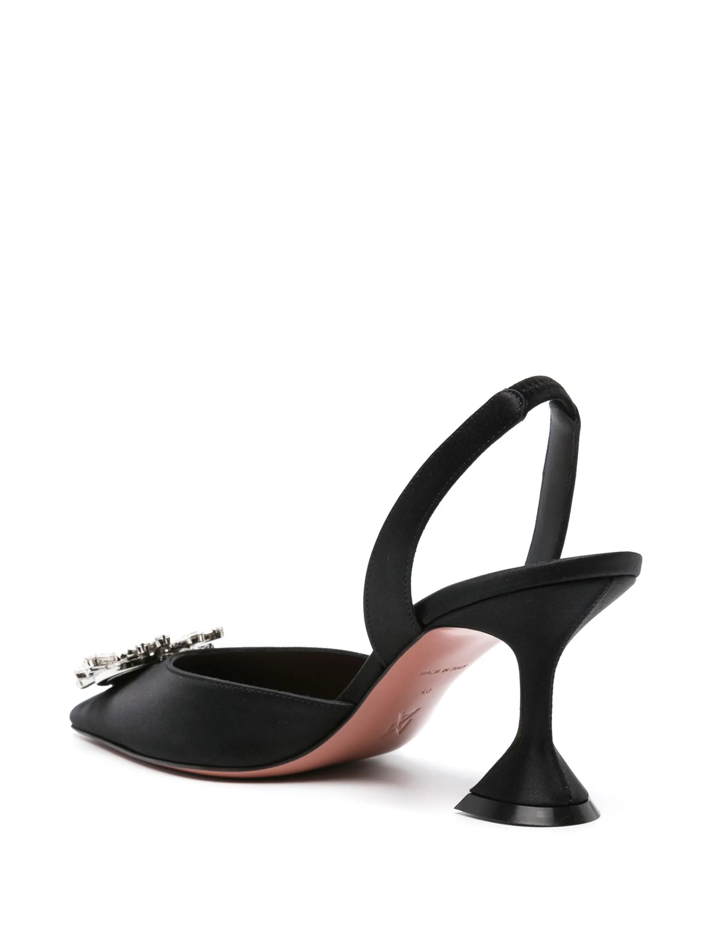 Begum 70mm satin slingback pumps